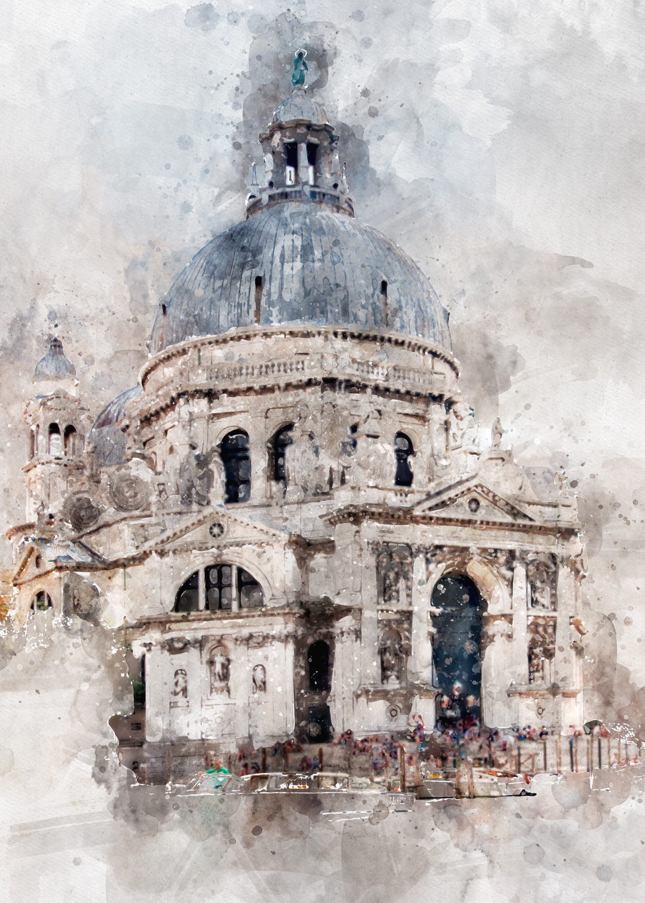 built structure, venice, building, canal, venetian, italy, building exterior, dome, 2K, place of worship, tourism, vacation, history, travel destinations, Phone HD Wallpaper
