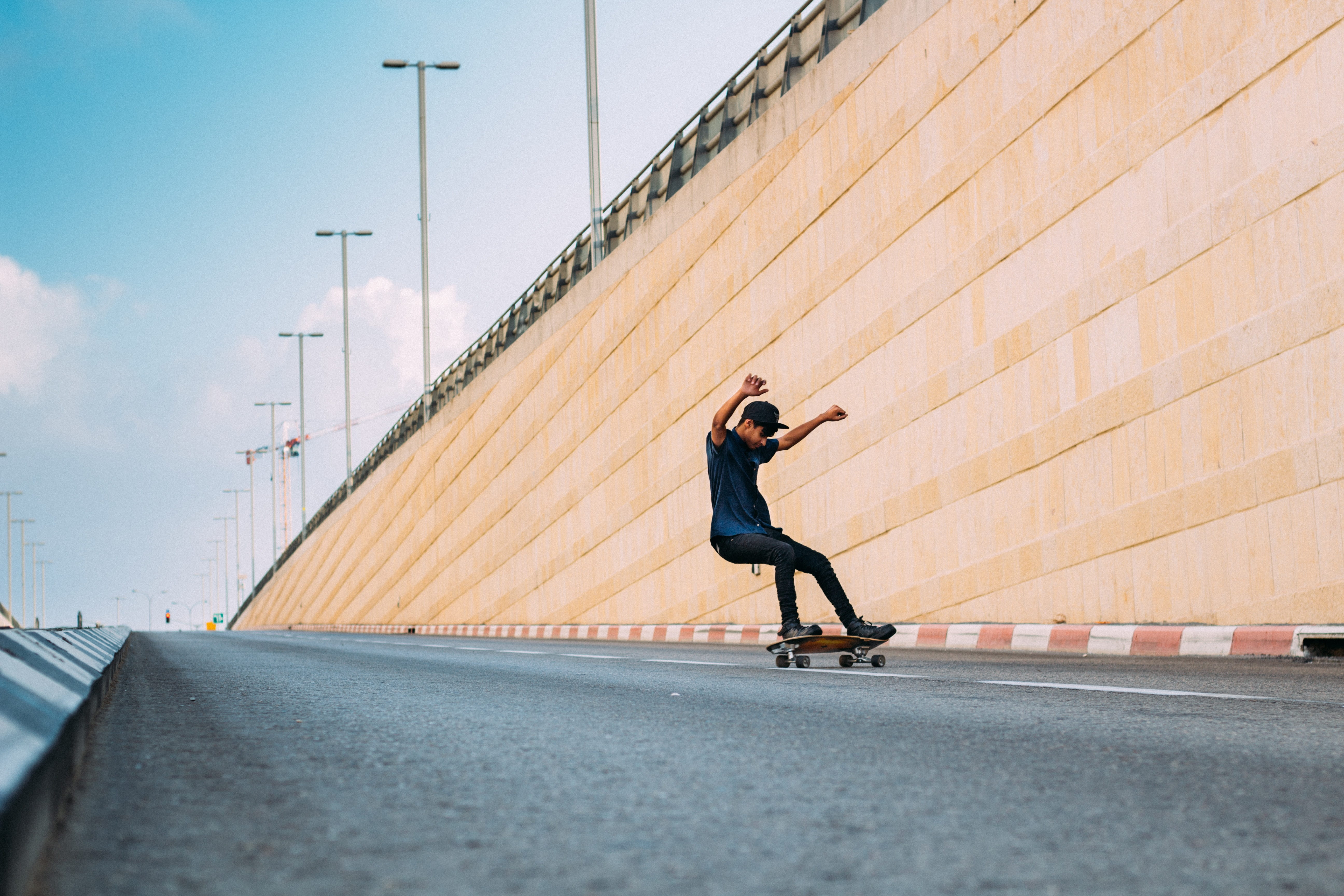 blading, rollerblading, road, exercising, fitness, sunset, daytime, human arm, side view, clothing, active, man, roller, mint, lifestyle, sports clothing, HD Wallpaper