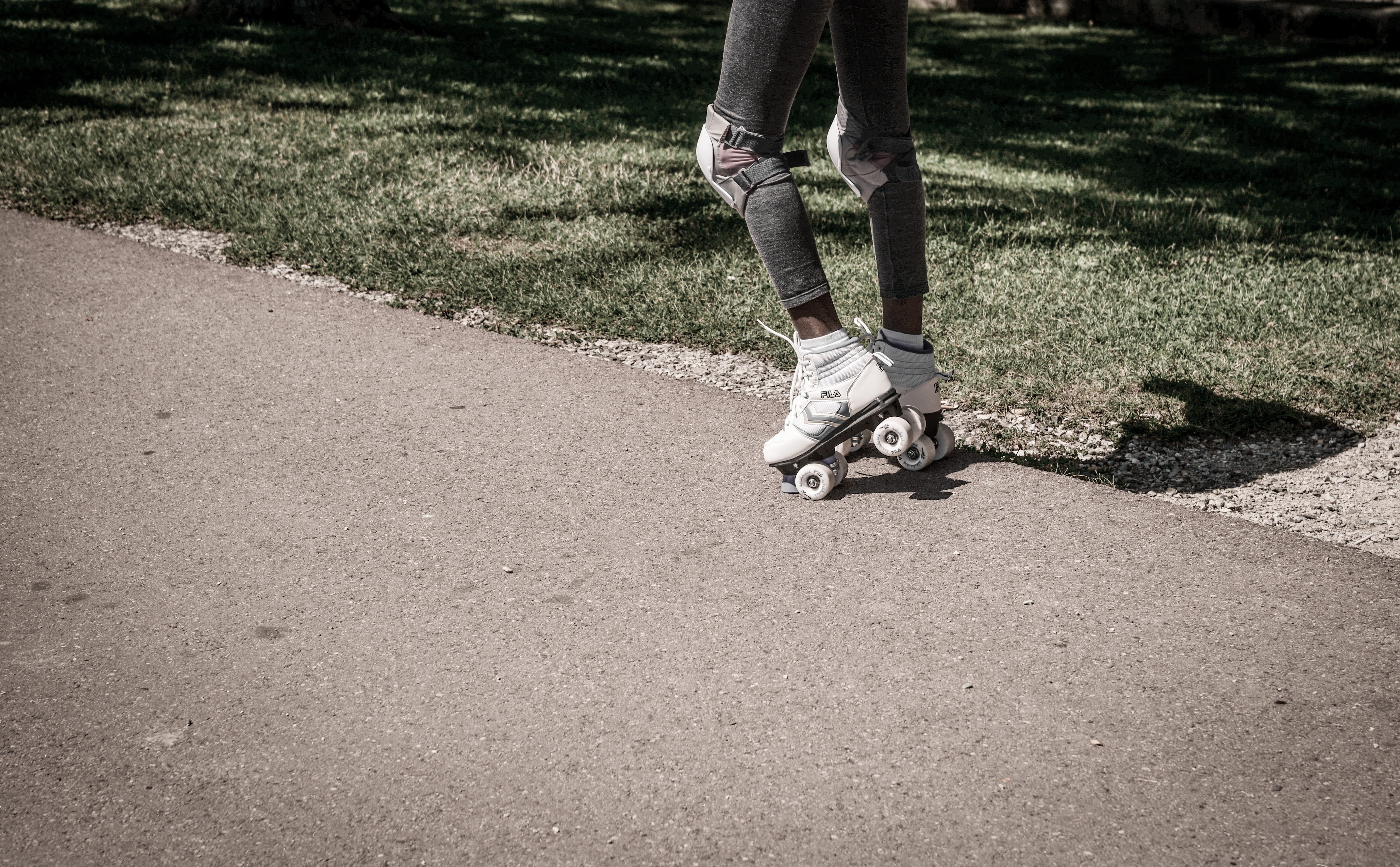 walking, human foot, grass, rollerskating, human body part, roller, 5K, nature, fun, shoe, woman, one person, lifestyle, girl, human limb, outdoor, lifestyles, HD Wallpaper