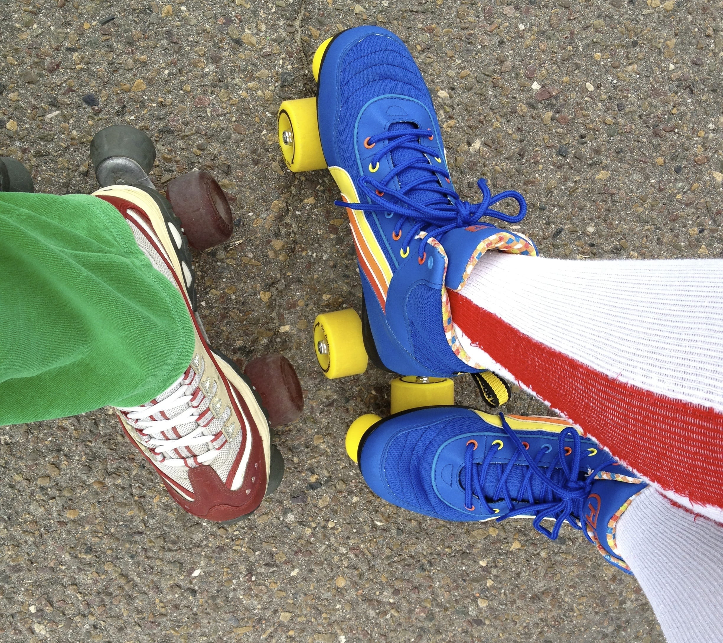men, human leg, outdoors, directly above, leisure activity, Roller Skating, Skate, people, nature, low section, transportation, personal perspective, human body part, HD Wallpaper