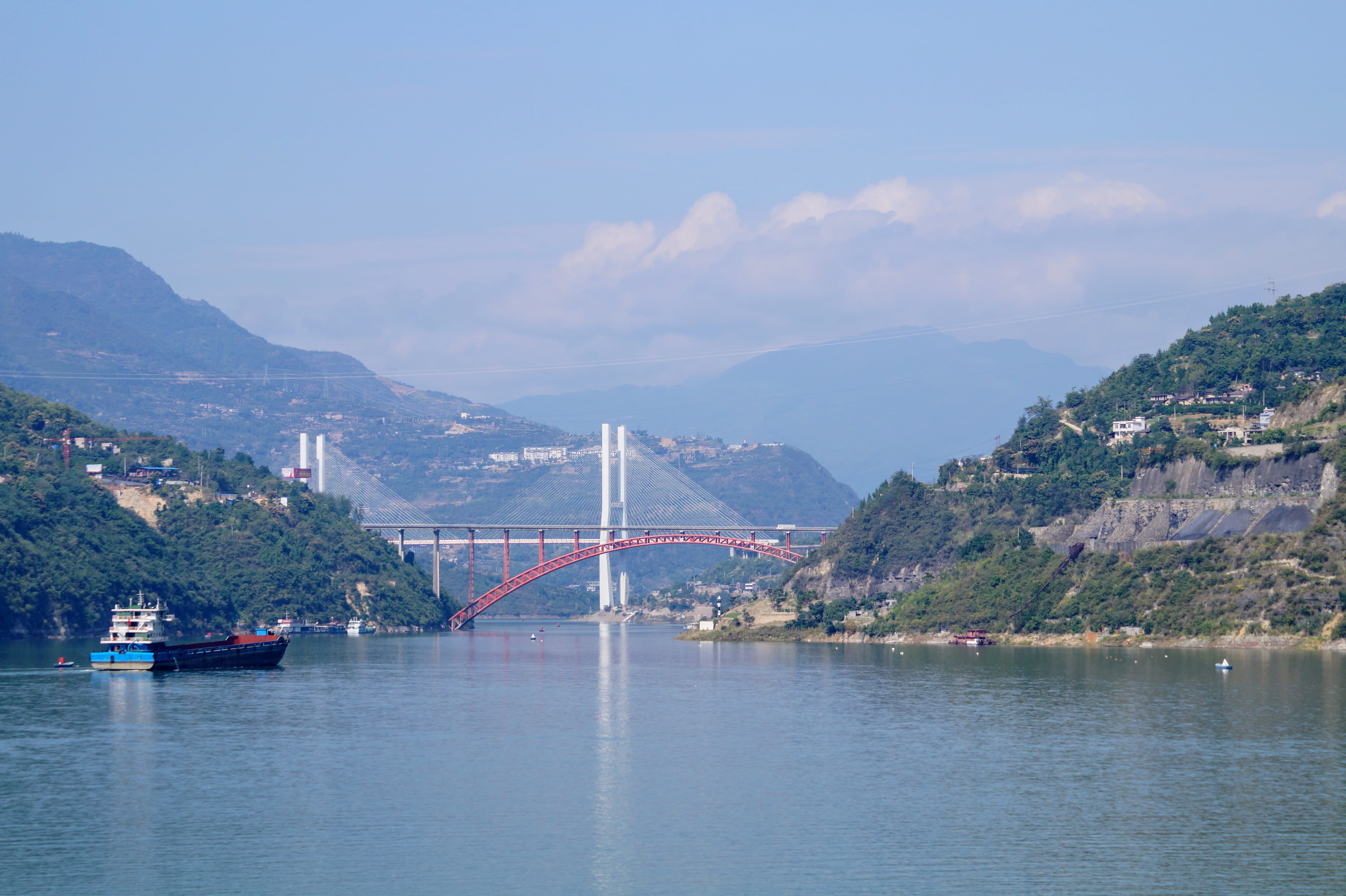196 shi cheng dong lu, water, no people, 5K, mode of transportation, waterfront, passenger craft, scenics - nature, sky, beauty in nature, sea, china, HD Wallpaper