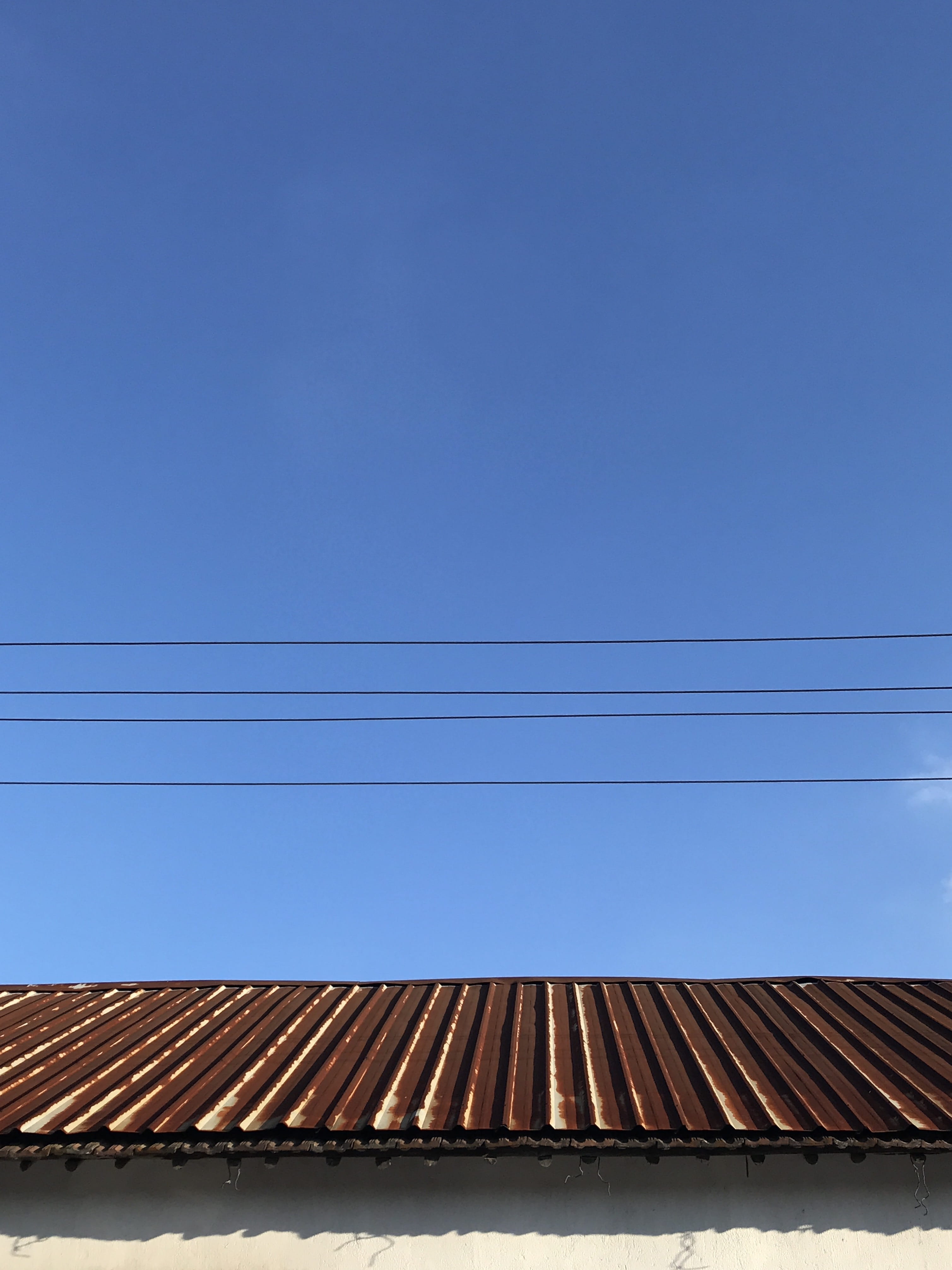 electricity, wire, power line, building, roof tile, roof, sky, nature, day, no people, metal, yang fu lu, corrugated, suzhou shi, technology, outdoors, Phone HD Wallpaper
