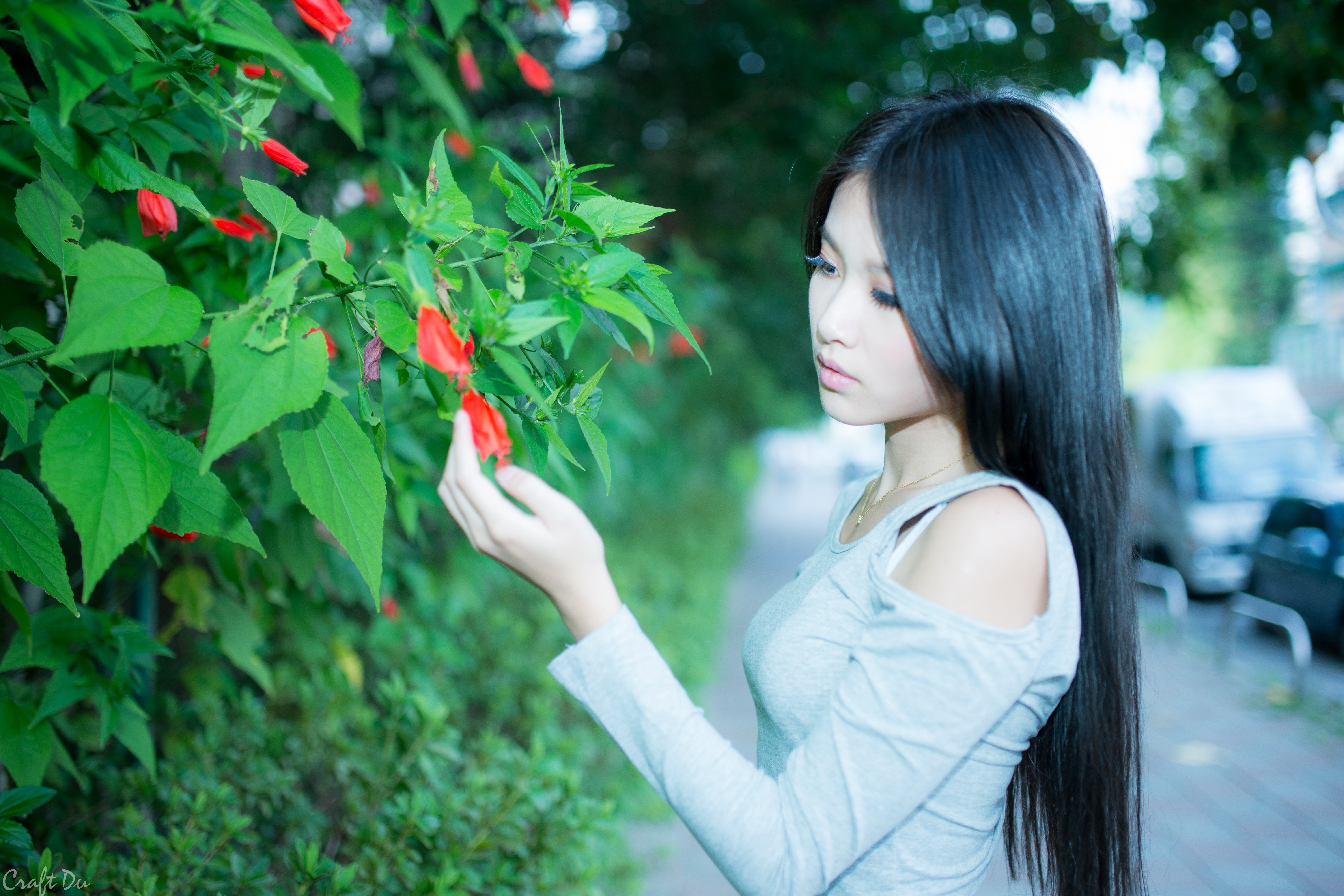 5K, portrait, Asian, women, children, Lu Xin Yu, HD Wallpaper