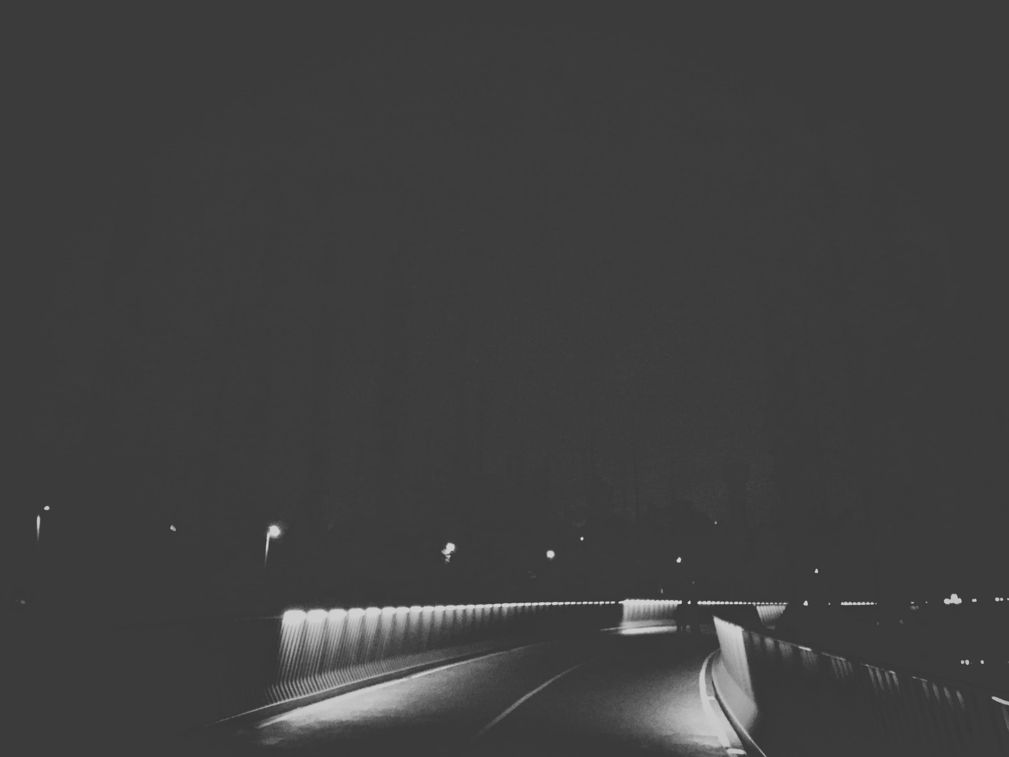 night, no people, tunnel, highway, chengdu shi, the way forward, transportation, town, copy space, building, built structure, overpass, banister, architecture, HD Wallpaper