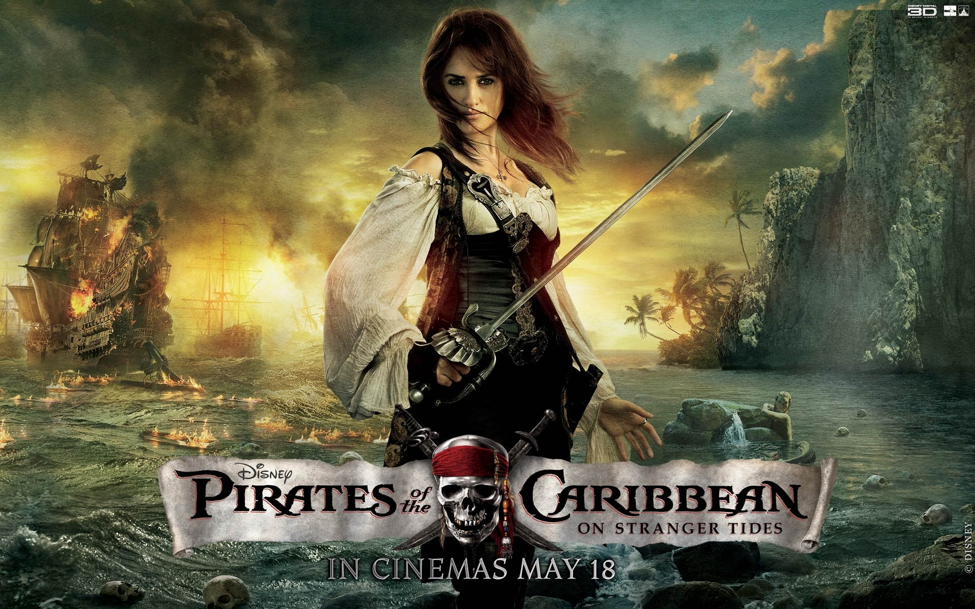 1080P, fanatsy, weapons, swords, women, pirates, caribbean, HD Wallpaper