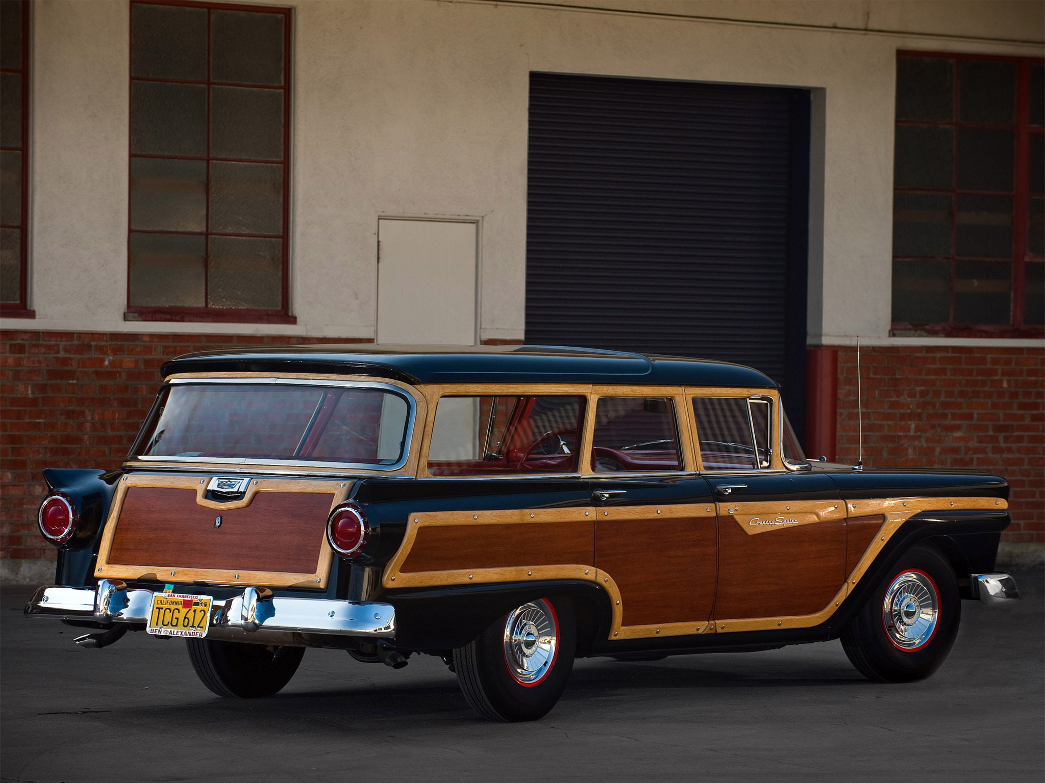 stationwagon, retro, 1957, country, squire, 1080P, ford, HD Wallpaper