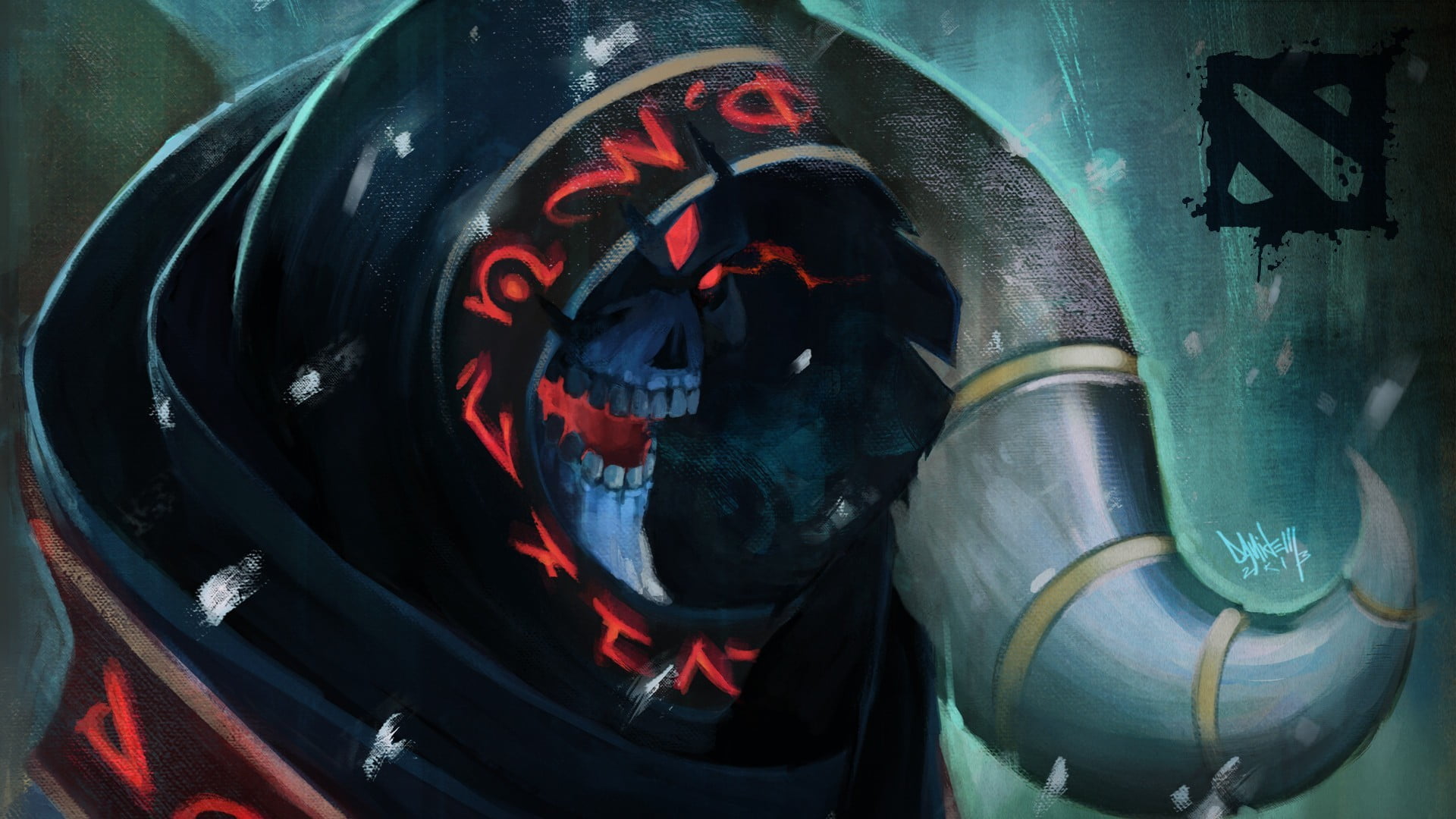 king, dota, day, representation, burning, skeleton, safety, red, protection, Dota 2, no people, valve, human representation, 1080P, black color, HD Wallpaper