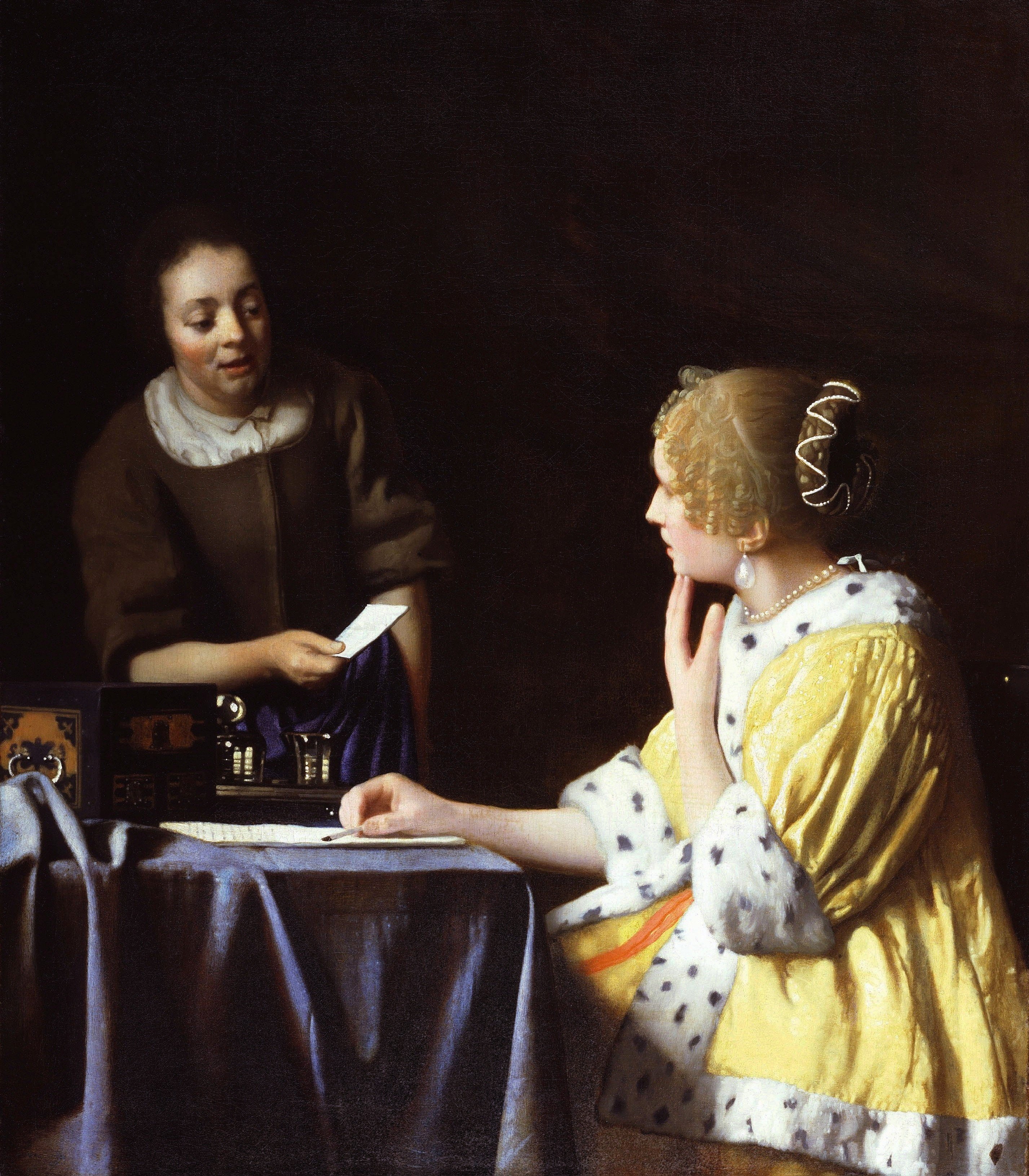 painting, Johannes Vermeer, 2K, Phone HD Wallpaper