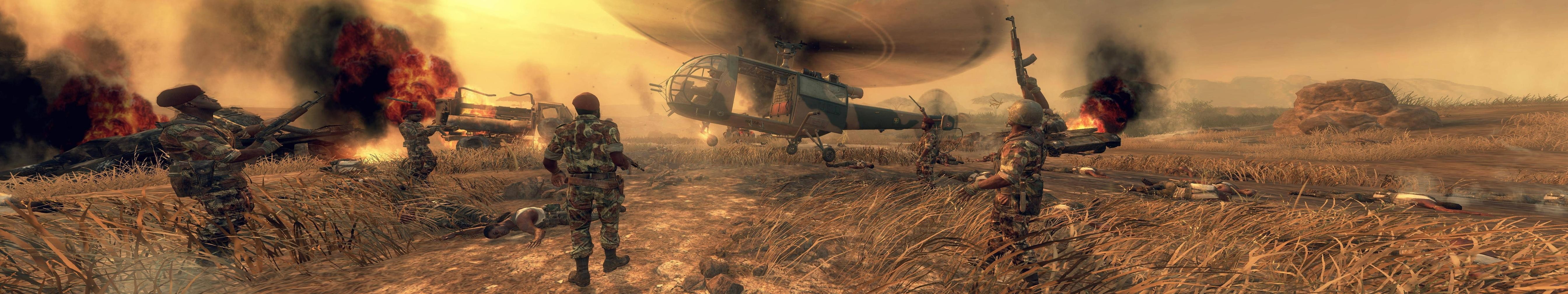 Call of Duty: Black Ops, environment, people, nature, communication, sign, land, sunset, fire, armed forces, panoramic, fire - natural phenomenon, accidents and disasters, HD Wallpaper