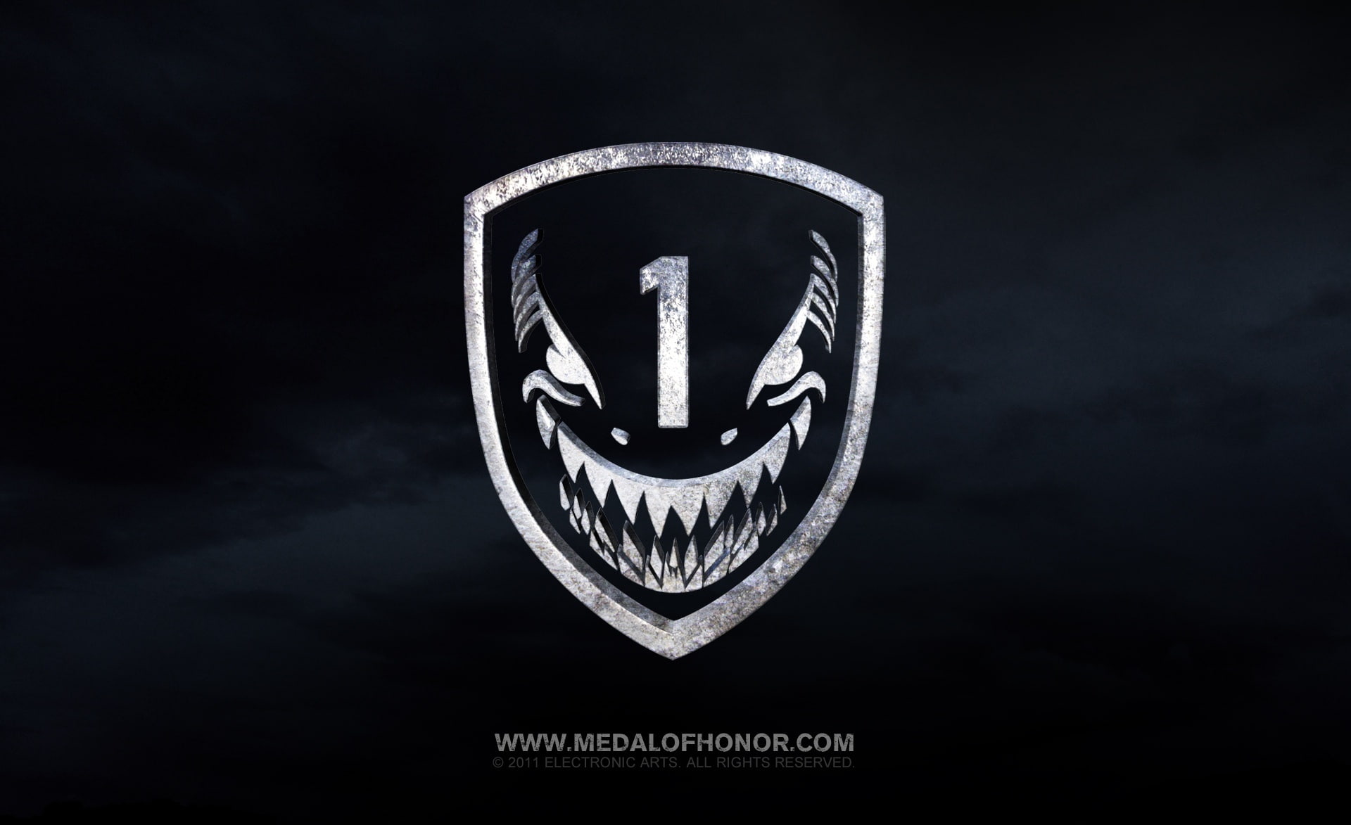 copy space, metal, video game, monster, text, Medal Of Honor, retro styled, Games, shield, honor, indoors, studio shot, night, medal, black background, HD Wallpaper