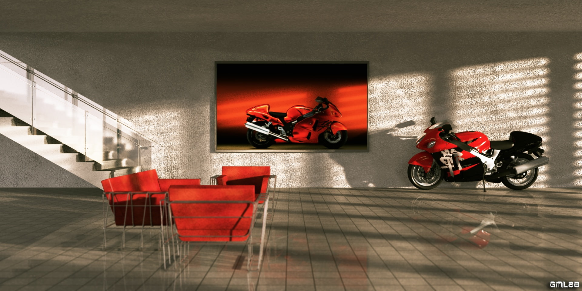 living, suzuki, room, 1080P, with, hayabusa, HD Wallpaper