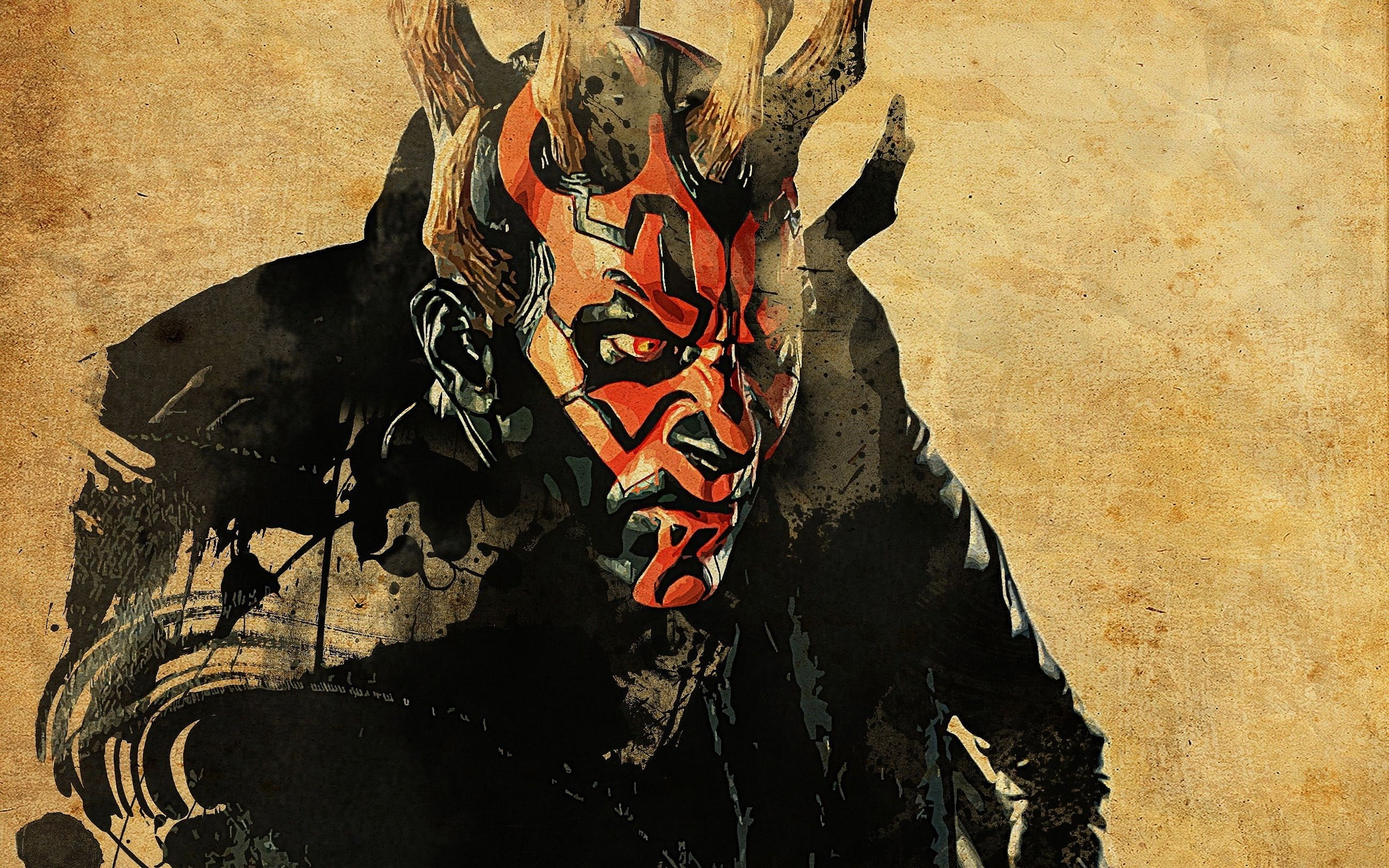 artwork, 2K, Darth Maul, Star Wars, HD Wallpaper