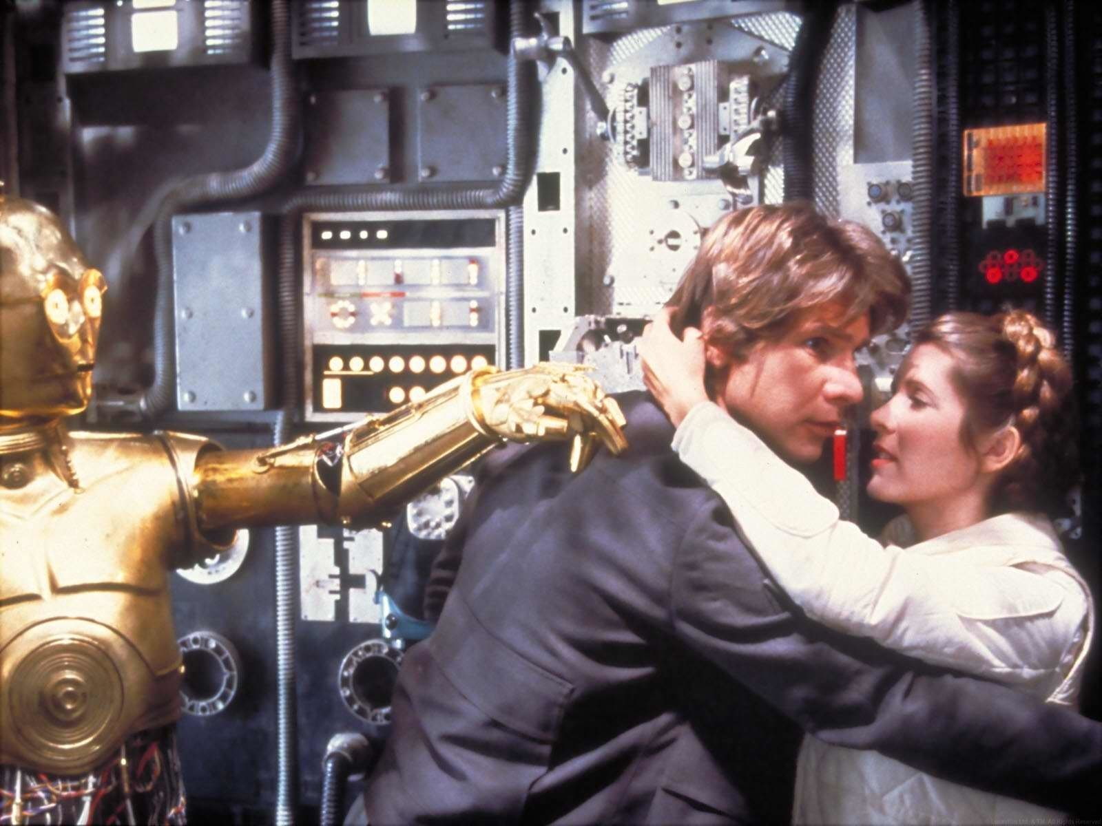 Harrison Ford, Leia Organa, Star Wars Episode V: The Empire Strikes Back, Carrie Fisher, C-3PO, Star Wars, 720P, Han Solo, HD Wallpaper
