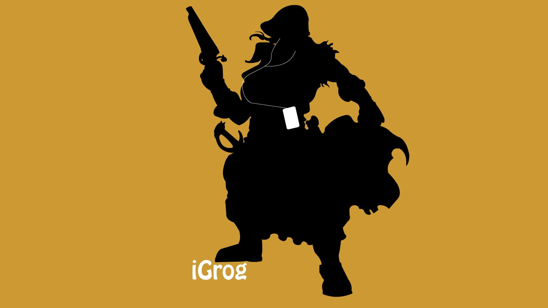 fanart, black, 1080P, communication, hat, domestic, horse, mammal, holding, silhouette, domestic animals, League of Legends, studio shot, weapon, men, HD Wallpaper