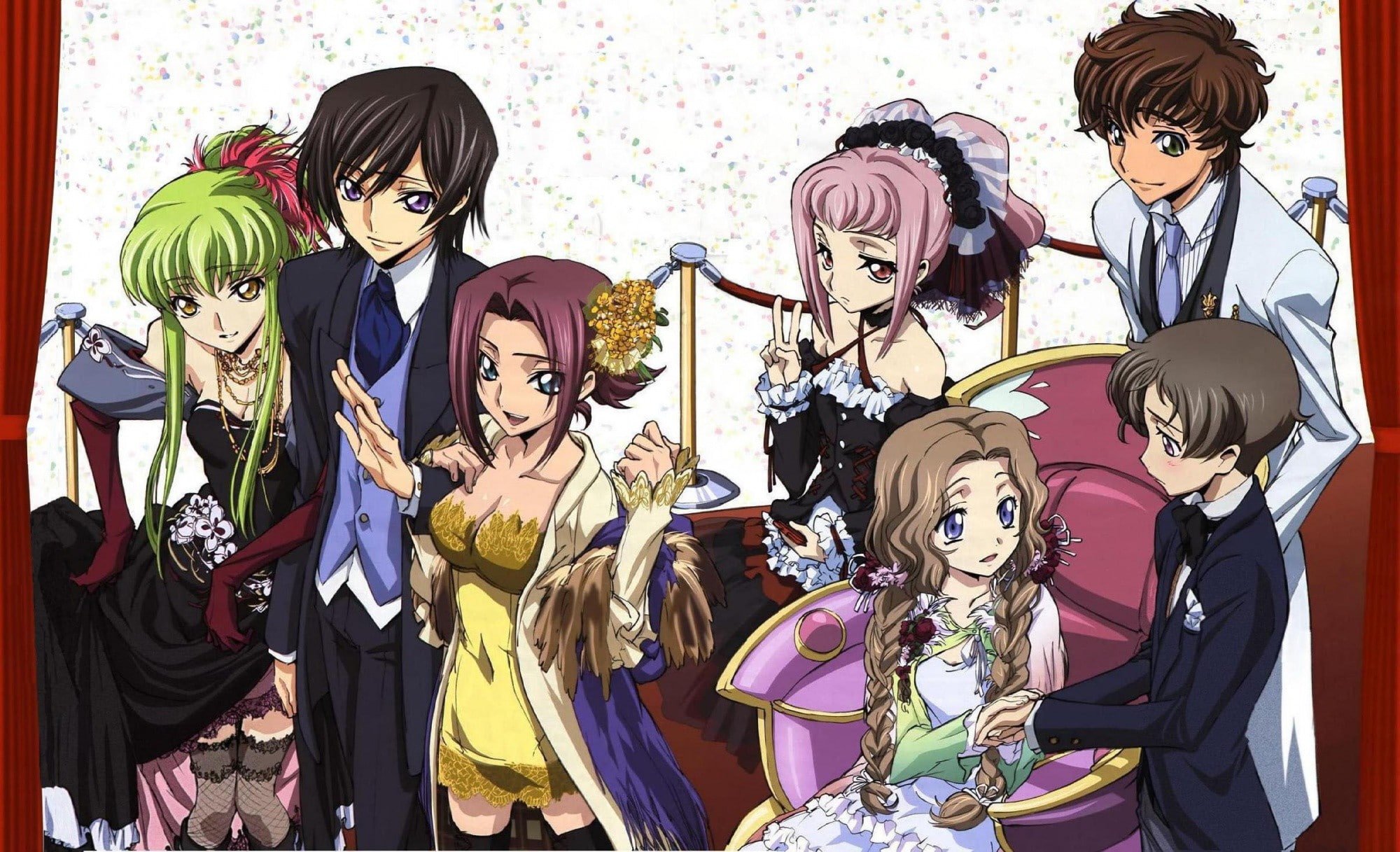 leisure activity, Code Geass, adult, disguise, anime, women, Kururugi Suzaku, clothing, people, hairstyle, Kallen Stadtfeld, young women, occupation, celebration, HD Wallpaper