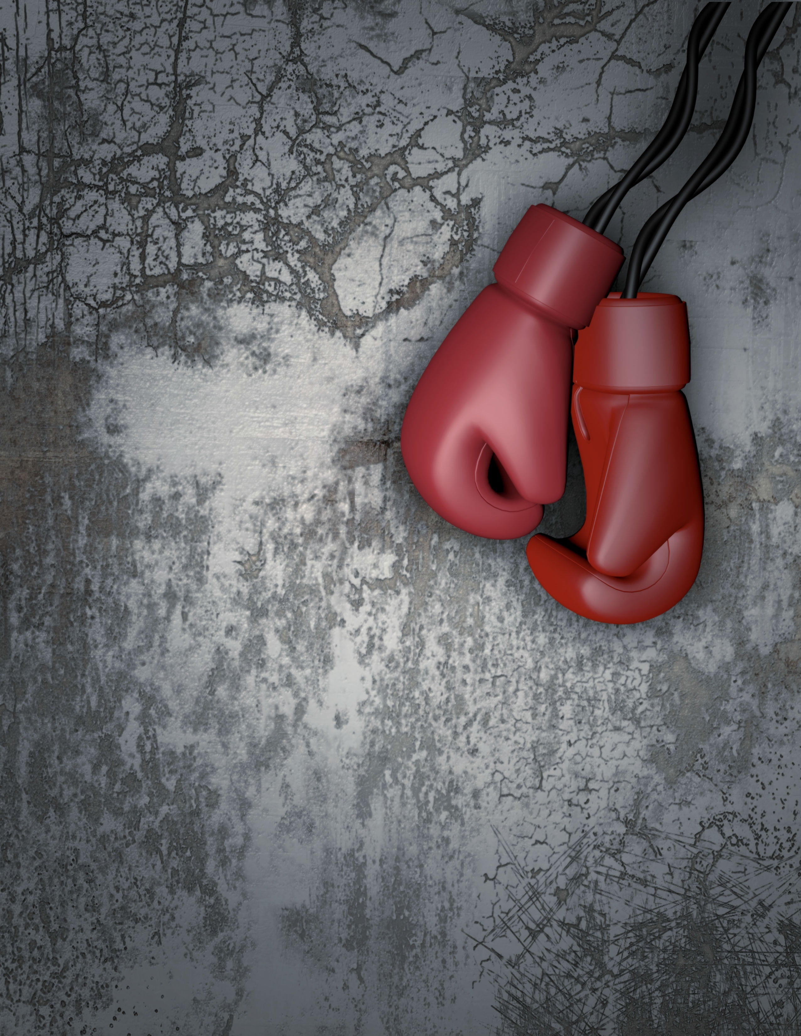 indoors, 2K, wall - building feature, close-up, high angle view, training, plastic, representation, wall, built structure, day, flooring, boxing glove, Phone HD Wallpaper