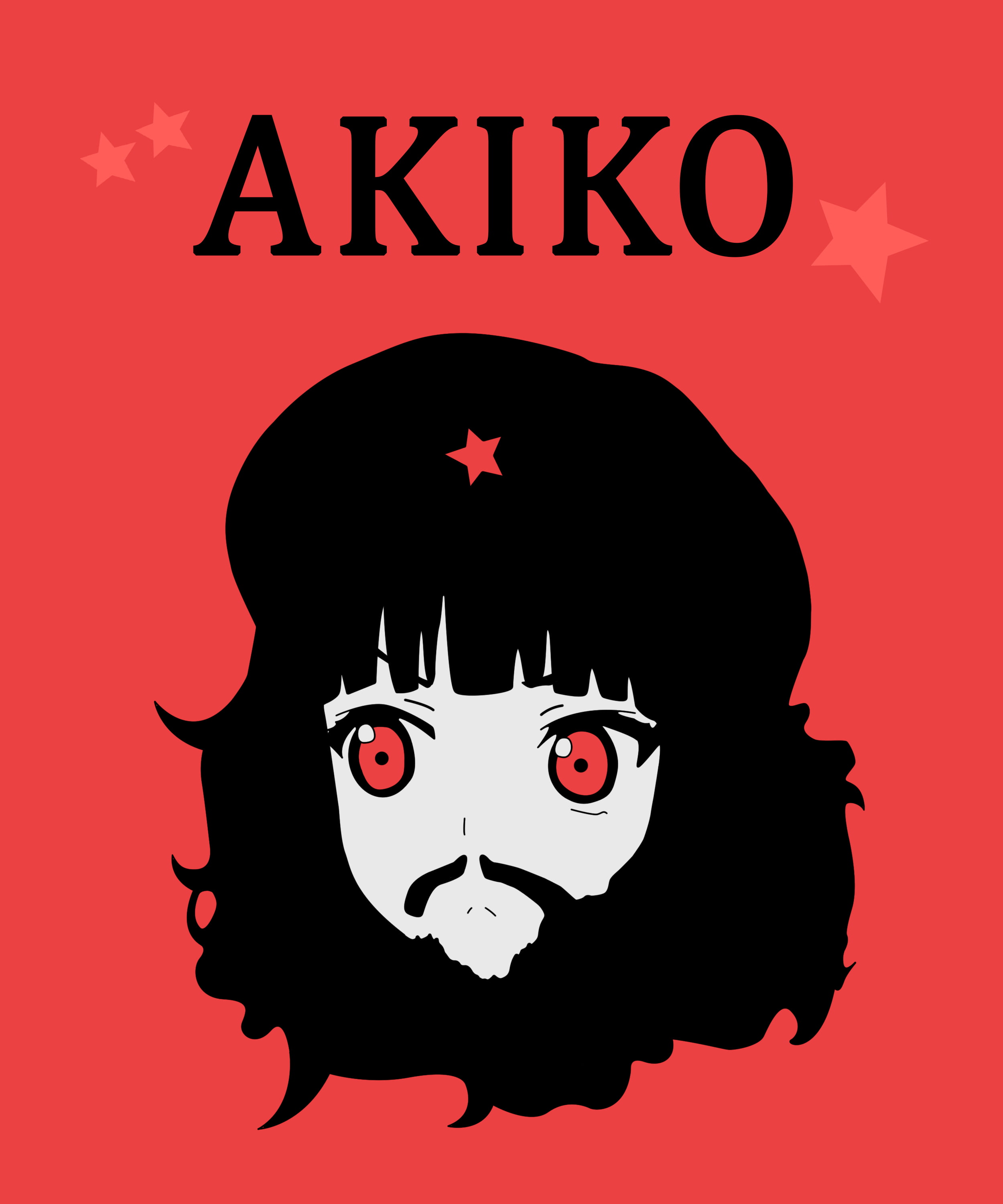 2K, Onii-chan dakedo Ai sae Areba Kankei nai yo ne!, digital art, crossover, Che Guevara, Himenokouji Akiko, black hair, red eyes, Cuba, Phone HD Wallpaper