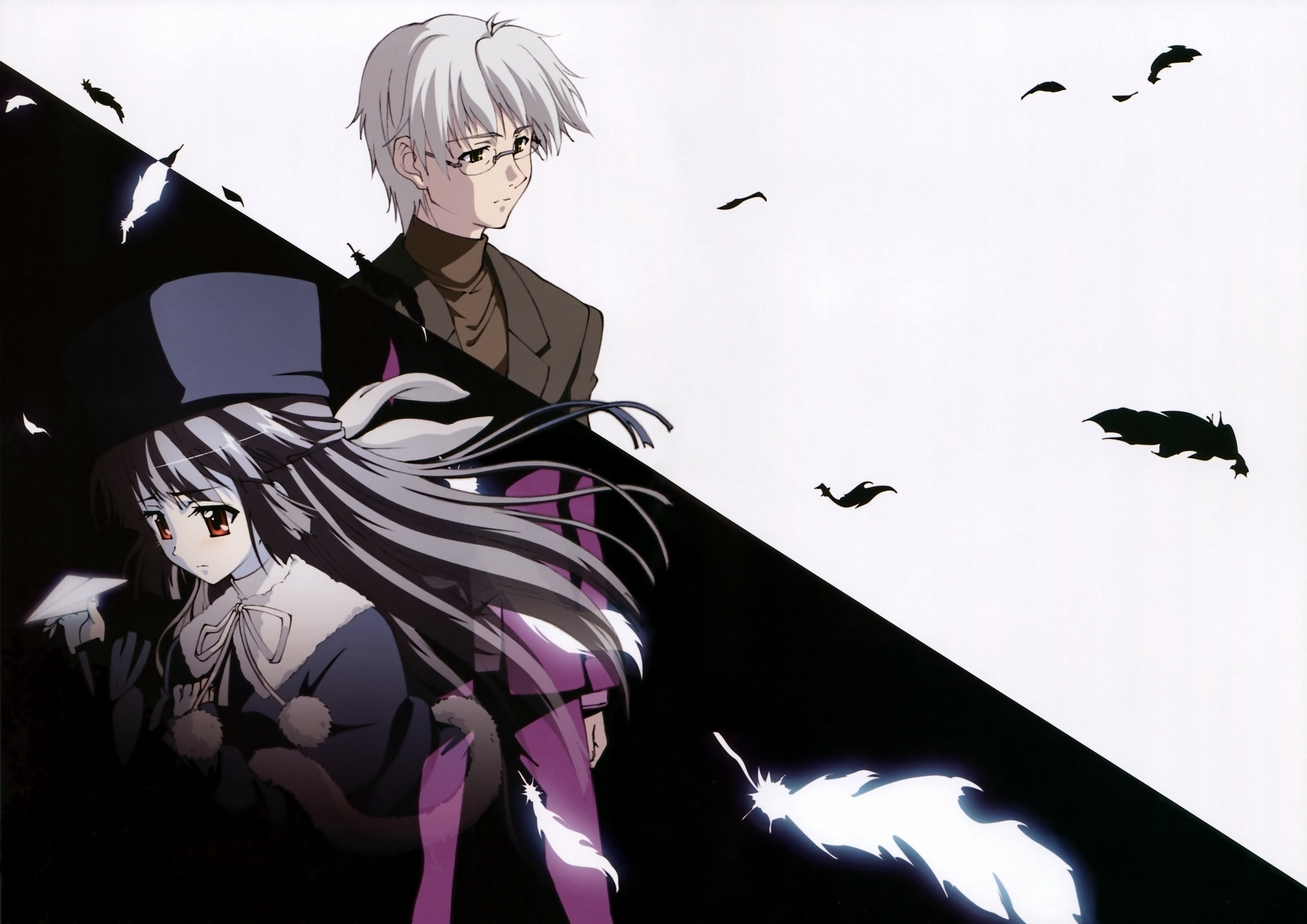 ef - a fairy tale of the two, leisure activity, animals in the wild, 2K, real people, one person, anime, day, group of animals, Yuu Himura, nature, women, HD Wallpaper
