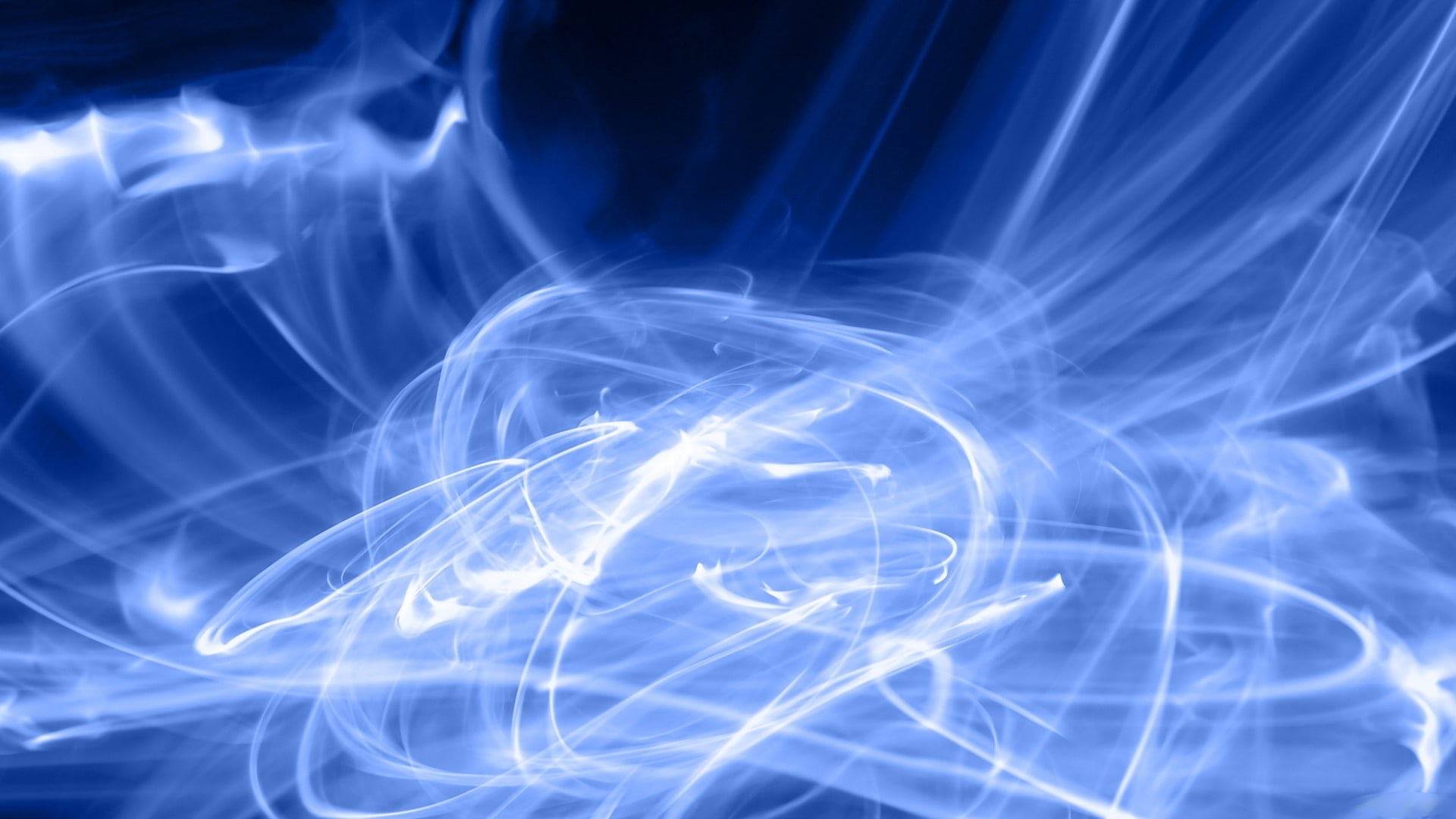 blue, illuminated, backgrounds, shape, clot, abstract, heat - Temperature, dark, glowing, swirl, curve, energy, communication, lighting equipment, HD Wallpaper