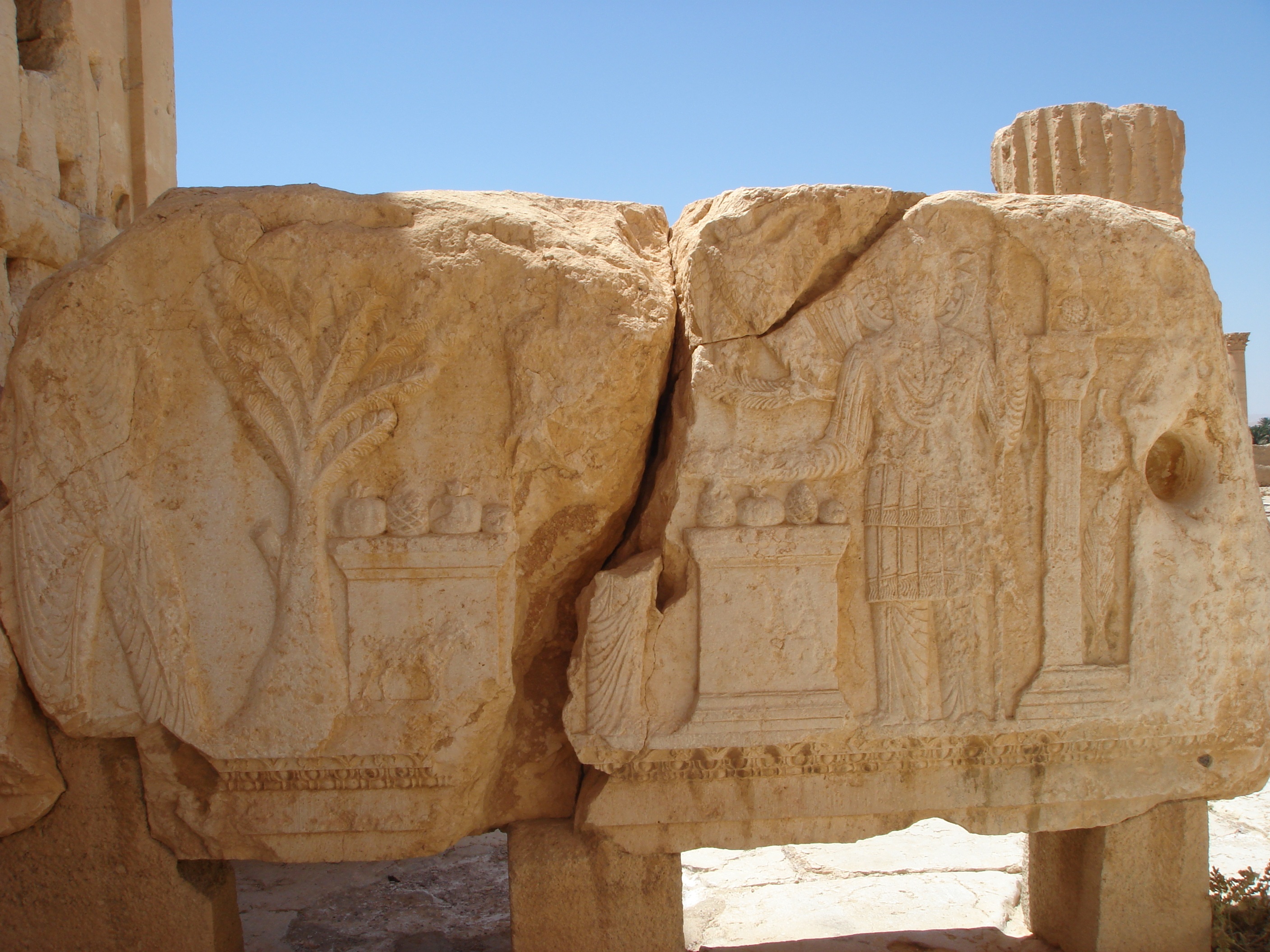 travel, nature, history, desert, archaeology, the past, travel destinations, sky, no people, architectural column, palmyra, pearl, day, new stone age, architecture, HD Wallpaper