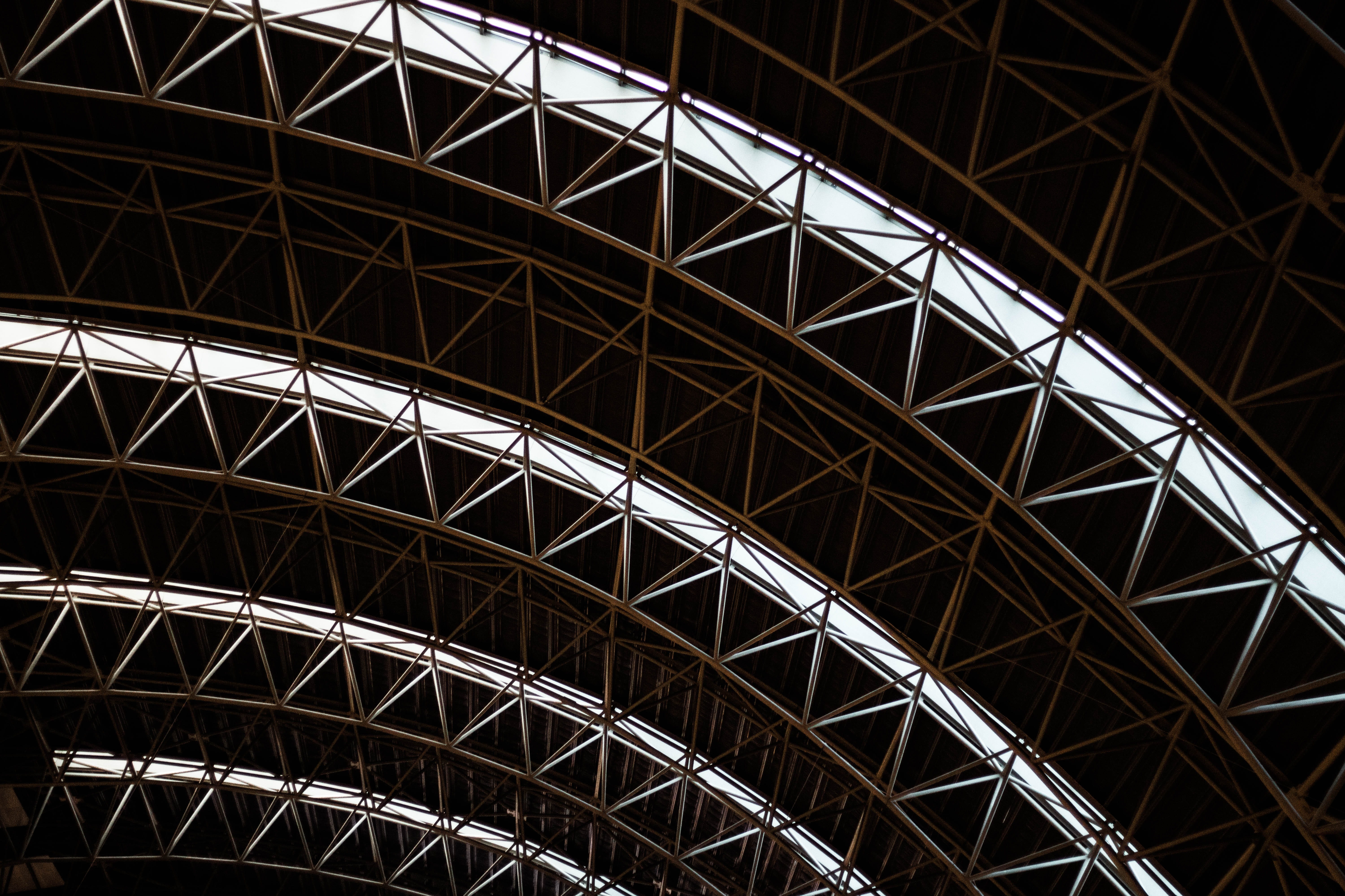 travel, front, sky, construction, blue, reflection, geometric, structure, geometric shape, metal, landscape, symmetrical, transportation, glass, exterior, HD Wallpaper