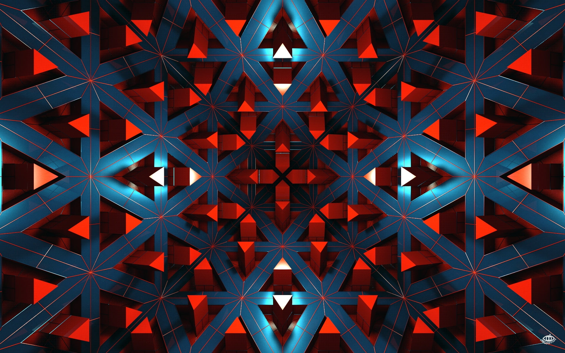 Pictures, 1080P, decor, Rendering, Blue, Stripes, Red, Line, 3D, d, HD Wallpaper