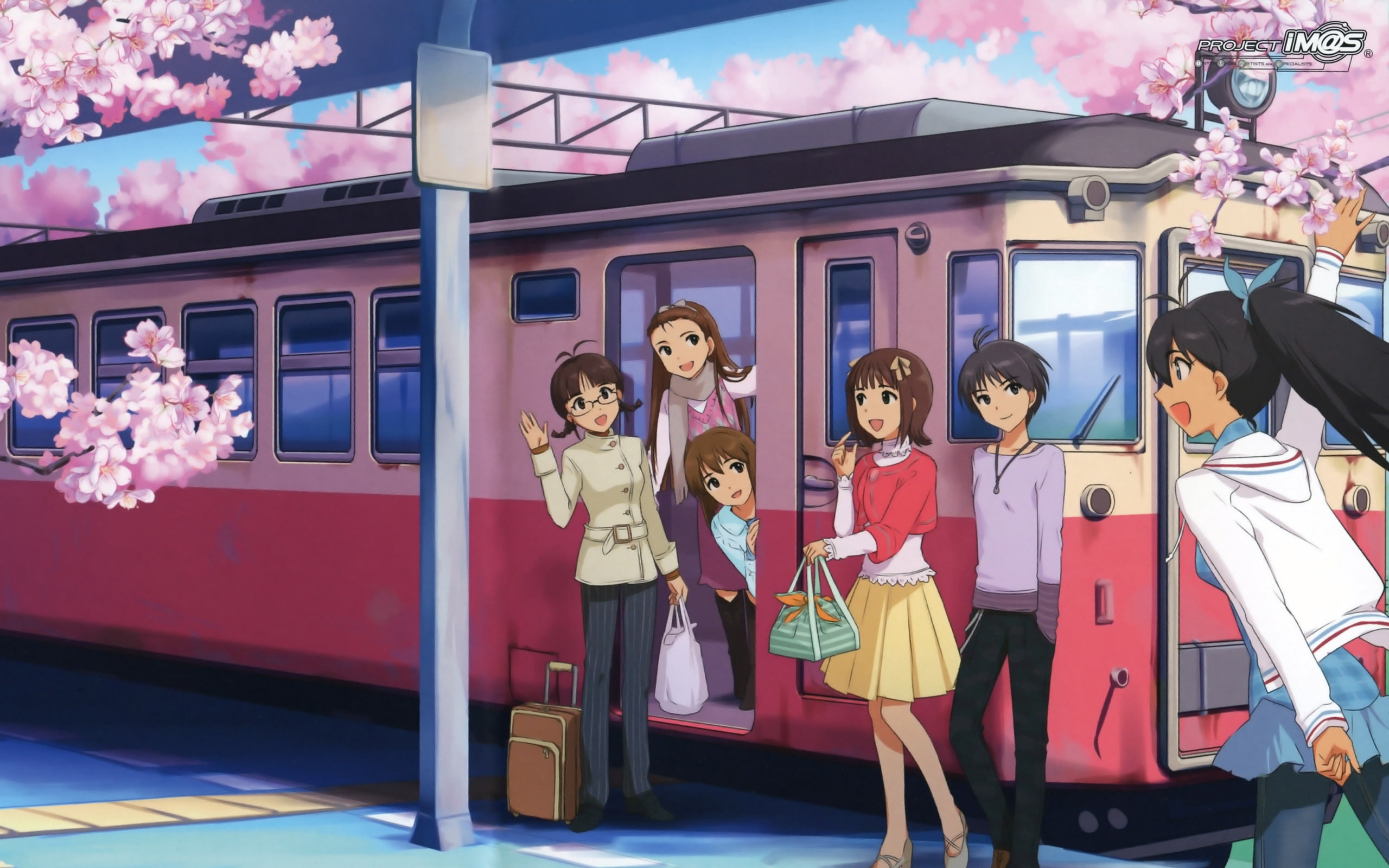 spring, girl, walking, 2K, idolmaster xenoglossia, streetcar, HD Wallpaper