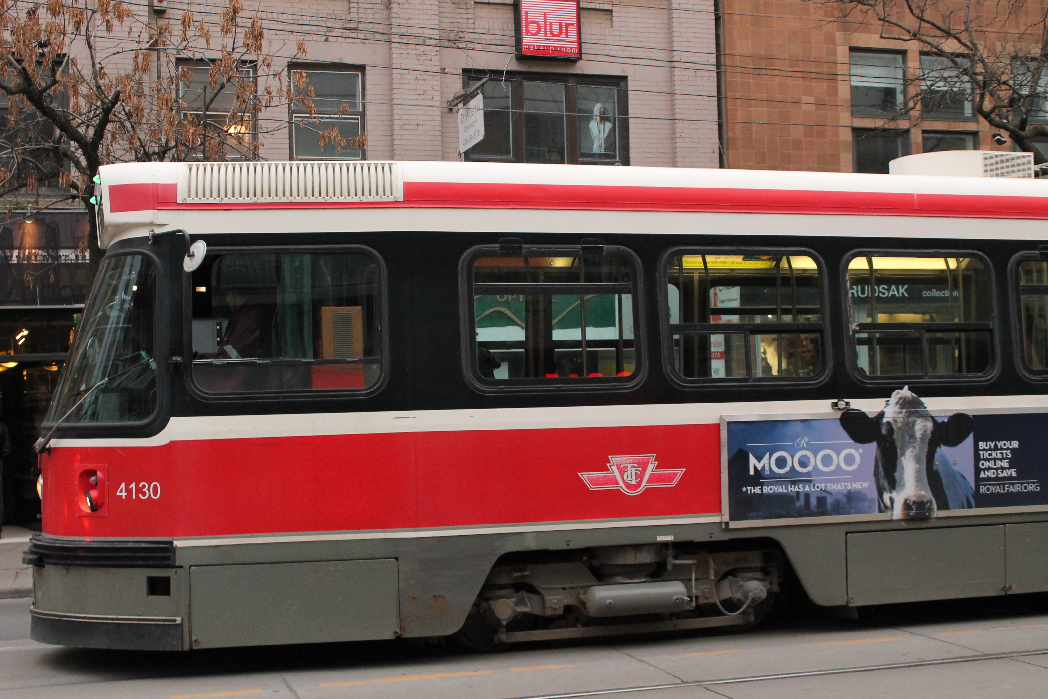 bus, urban, transport, glass - material, train - vehicle, city, building exterior, day, land vehicle, ttc, track, architecture, text, transit, communication, HD Wallpaper