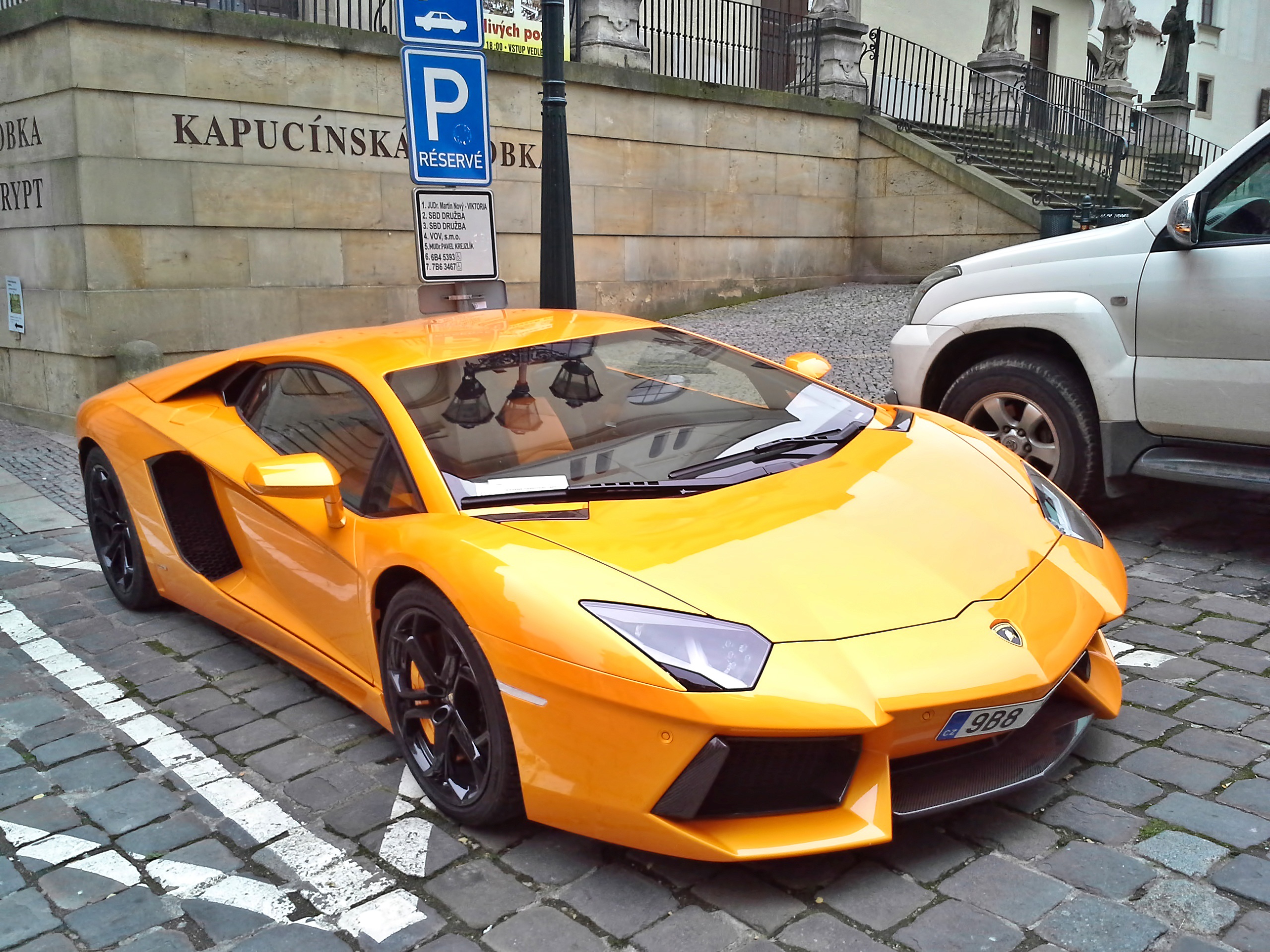 power, luxury, taxi, parked, architecture, racing car, motors, yellow taxi, sign, car, orange, text, fast, stationary, 2K, land Vehicle, no people, supercar, HD Wallpaper