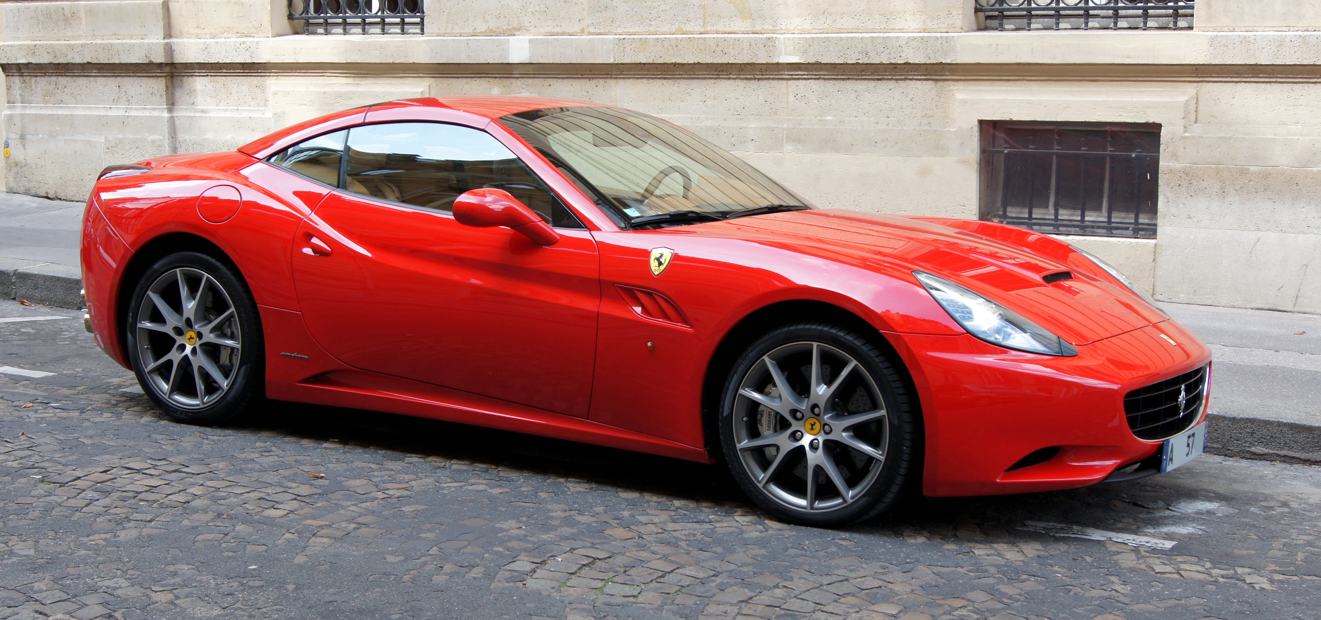 stationary, auto, modern, power, red, expensive, supercar, land Vehicle, road, near, 4K, coupe, design, car, architecture, no people, built structure, HD Wallpaper