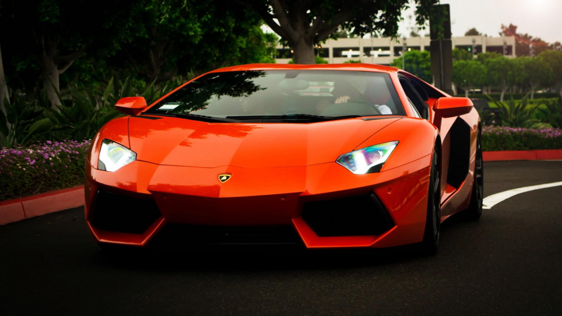 pictures, car, lamborghini, orange, 1080P, sport, car pictures, lp700-4, lamborghini aventador, aventador, lp, ferrari, red, HD Wallpaper