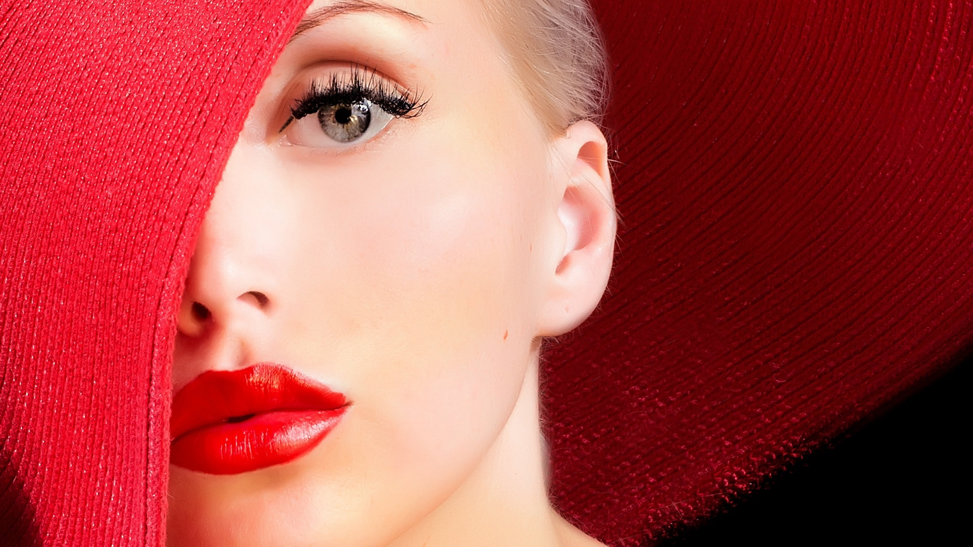 human lips, women, download  girl 3840x2160, young adult, human face, adult, human body part, close-up, lipstick, glamour, 4K, body part, studio shot, HD Wallpaper