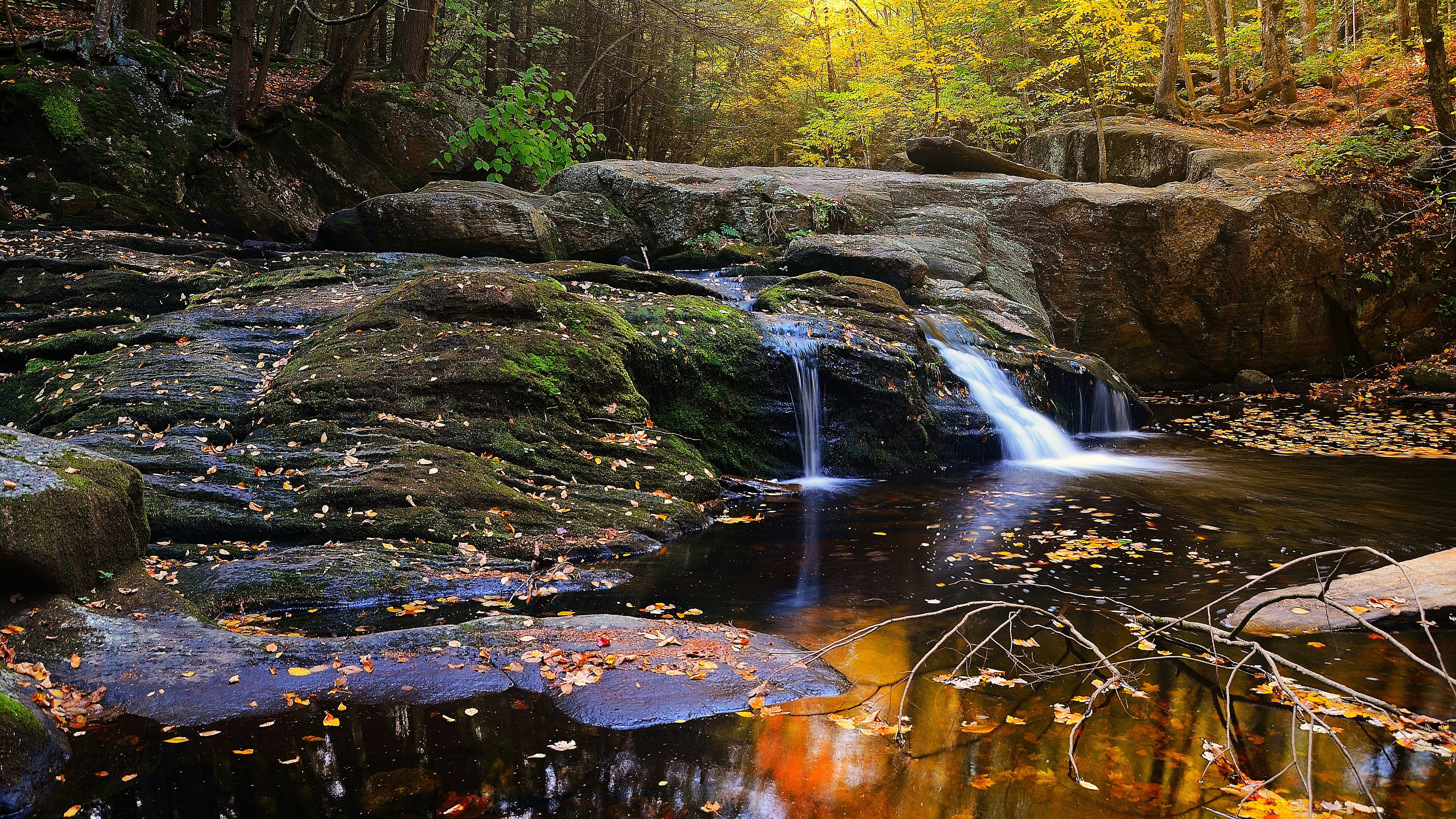 nature  for desktop download 3840x2160, long exposure, rock, blurred motion, no people, beauty in nature, land, scenics - nature, waterfall, power in nature, HD Wallpaper