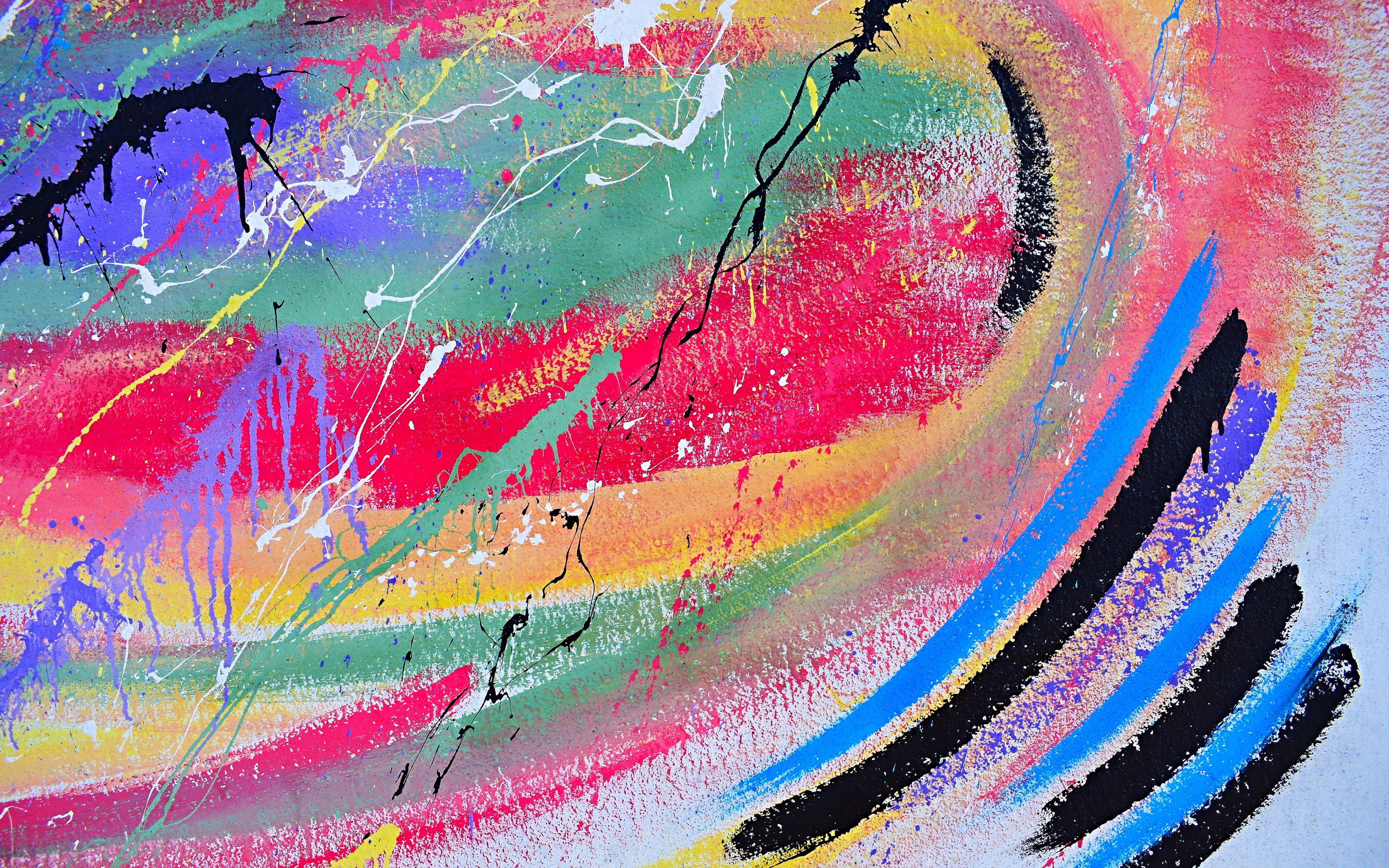 painting, 4K, art, 4k ultra hd background, splashes, spots, textures, colorful, paint, HD Wallpaper