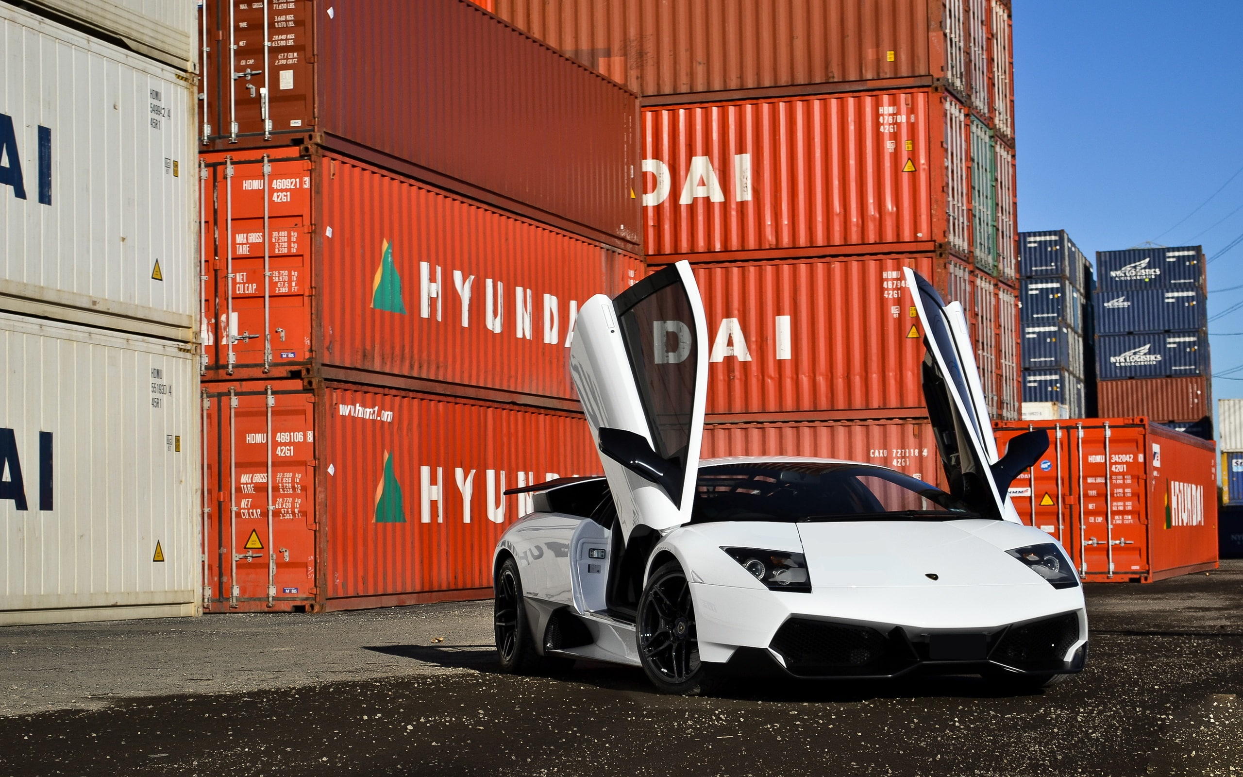 2K, Lamborghini, car, sports, White, sv, Supercar, murcielago, HD Wallpaper