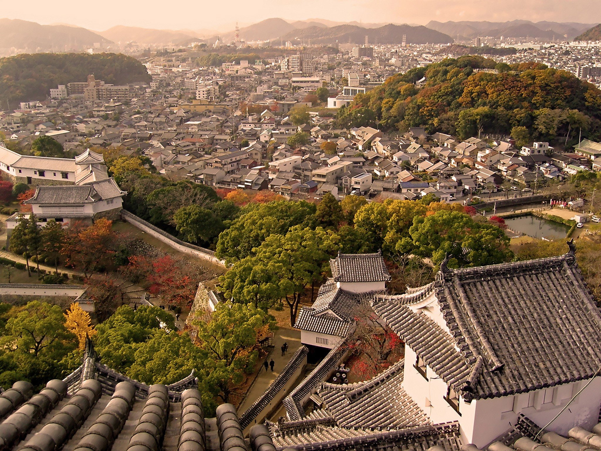 castle, towers, himeji jo, 1080P, cityscapes, castles, japan, HD Wallpaper