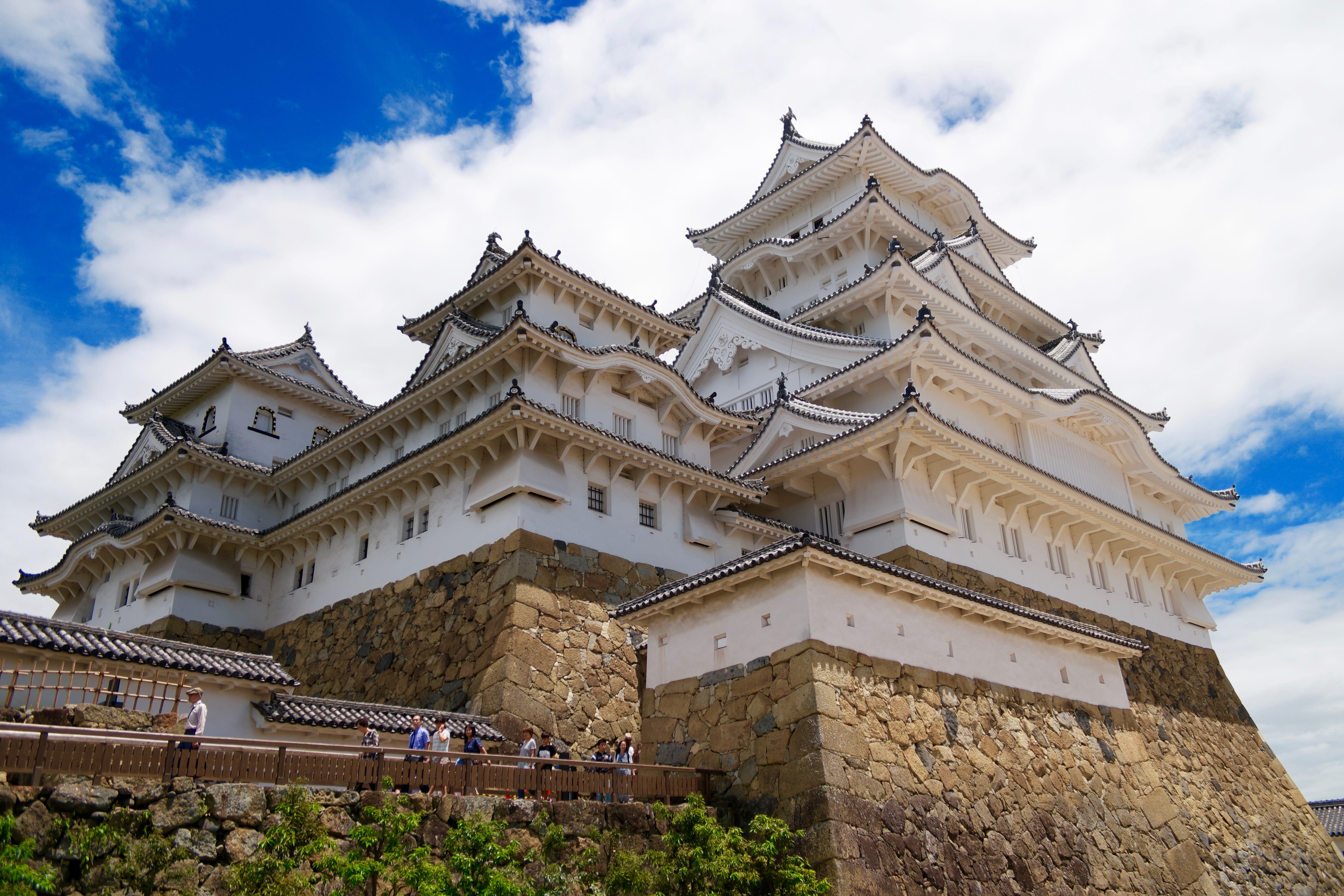 the past, spirituality, day, architecture, travel destinations, ornate, place of worship, building, religion, outdoors, himeji, castle, travel, japan, low angle view, HD Wallpaper
