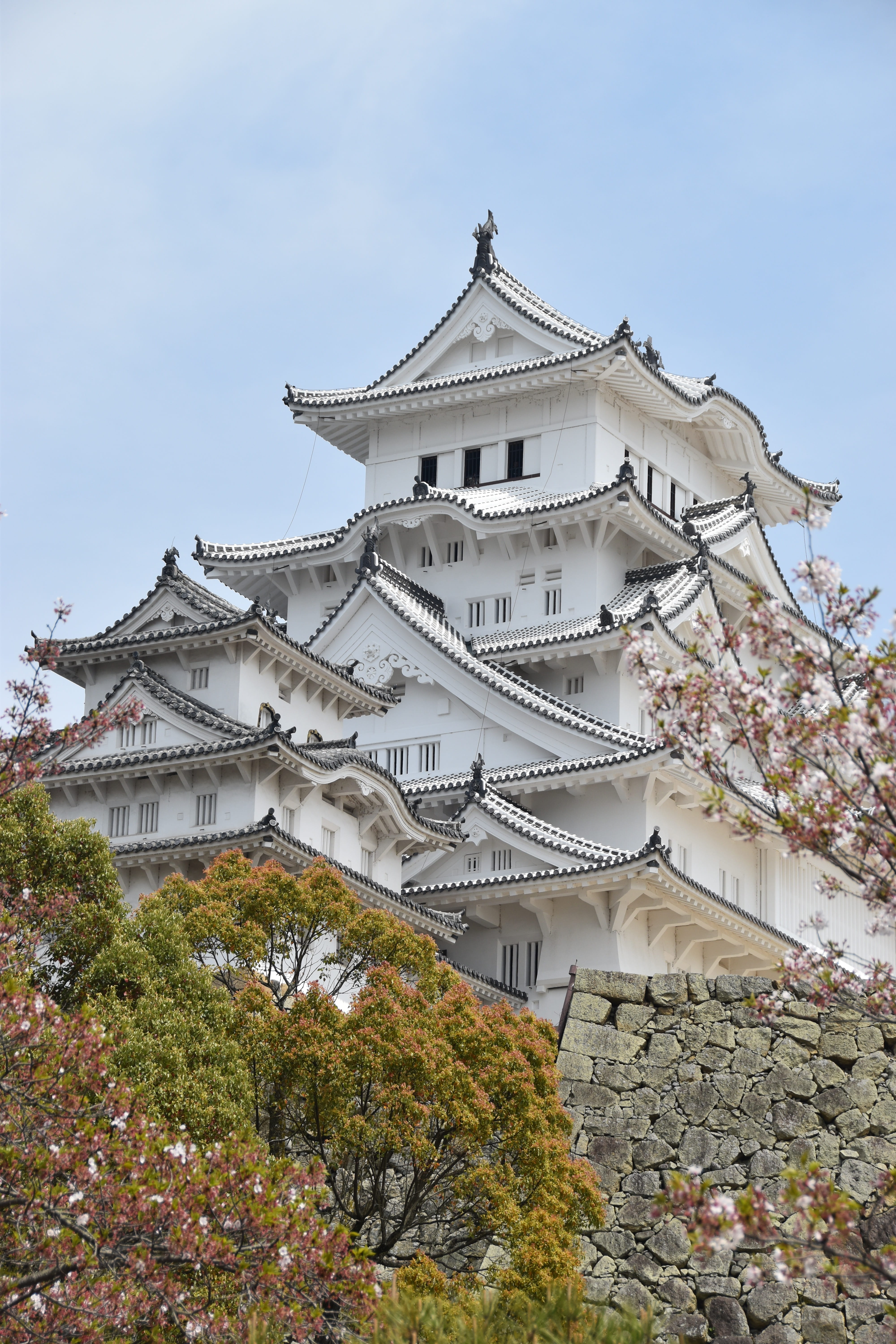 sky, religion, japan, travel, spirituality, travel destinations, low angle view, building, nature, outdoors, place of worship, shogun, built structure, Phone HD Wallpaper