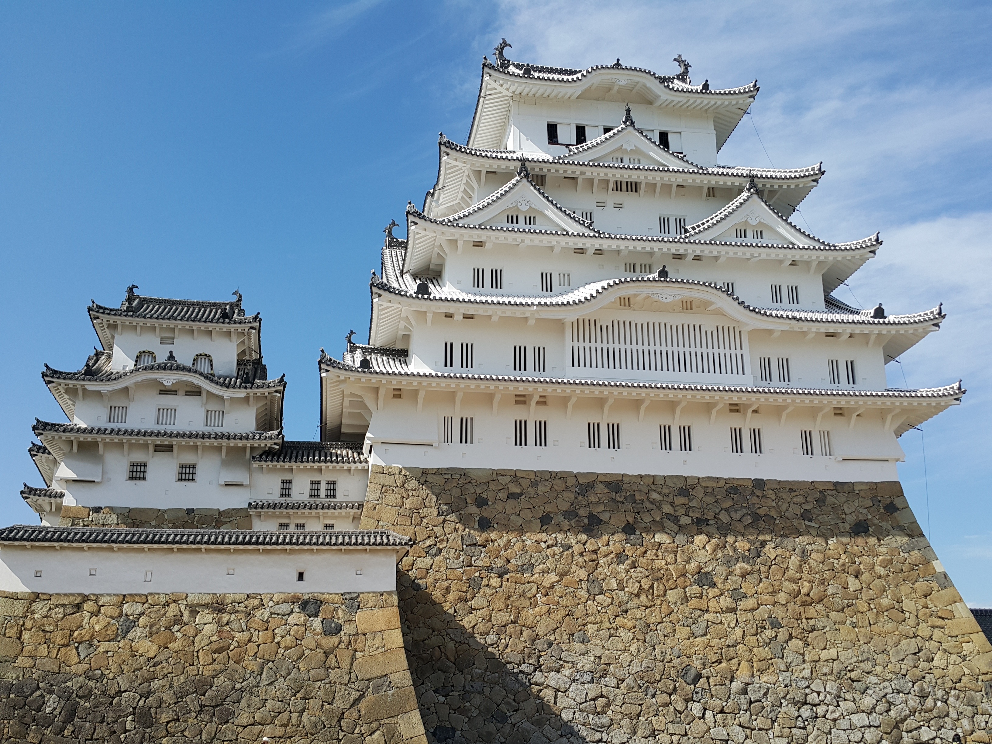 world heritage, building exterior, low angle view, place of worship, sunlight, travel destinations, no people, himeji castle, travel, spirituality, nature, HD Wallpaper
