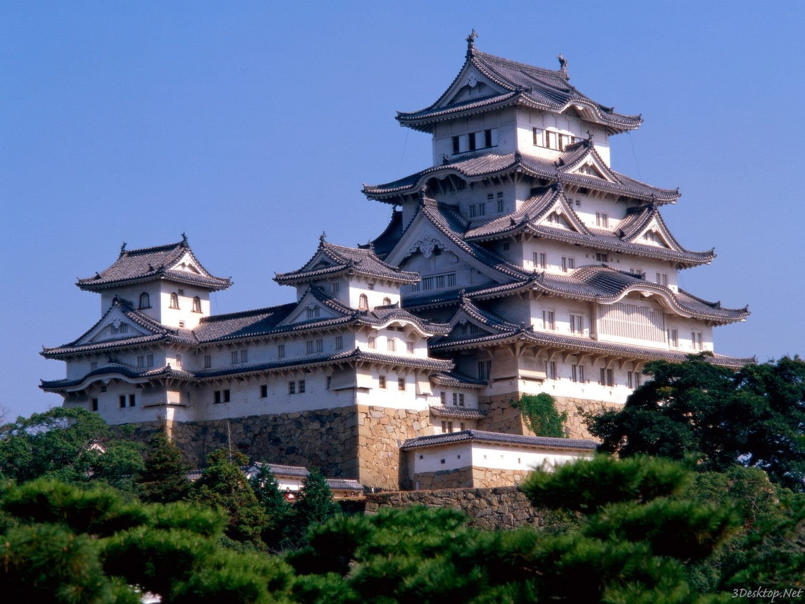 720P, castle, himeji jo, architecture, towers, japan, castles, HD Wallpaper