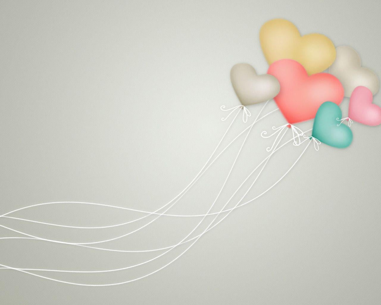 indoors, white, heart Shape, abstract, nature, blue, illustration, studio shot, purple, complexity, balloons, Valentines day, pattern, art and craft, copy Space, HD Wallpaper