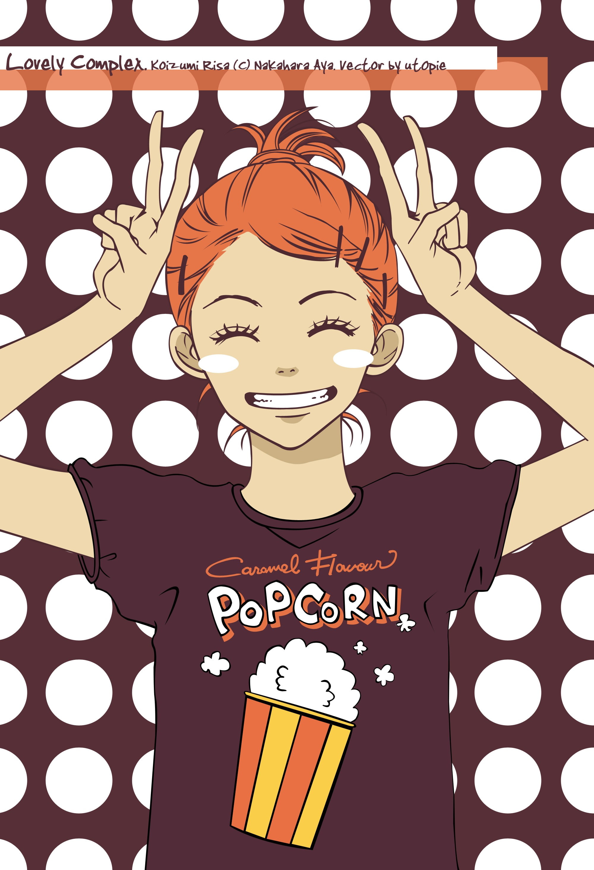 ornaments, closed, t shirts, 2K, sign, complex, orange, eyes, hair, short, women, risa, koizumi, lovely, Phone HD Wallpaper