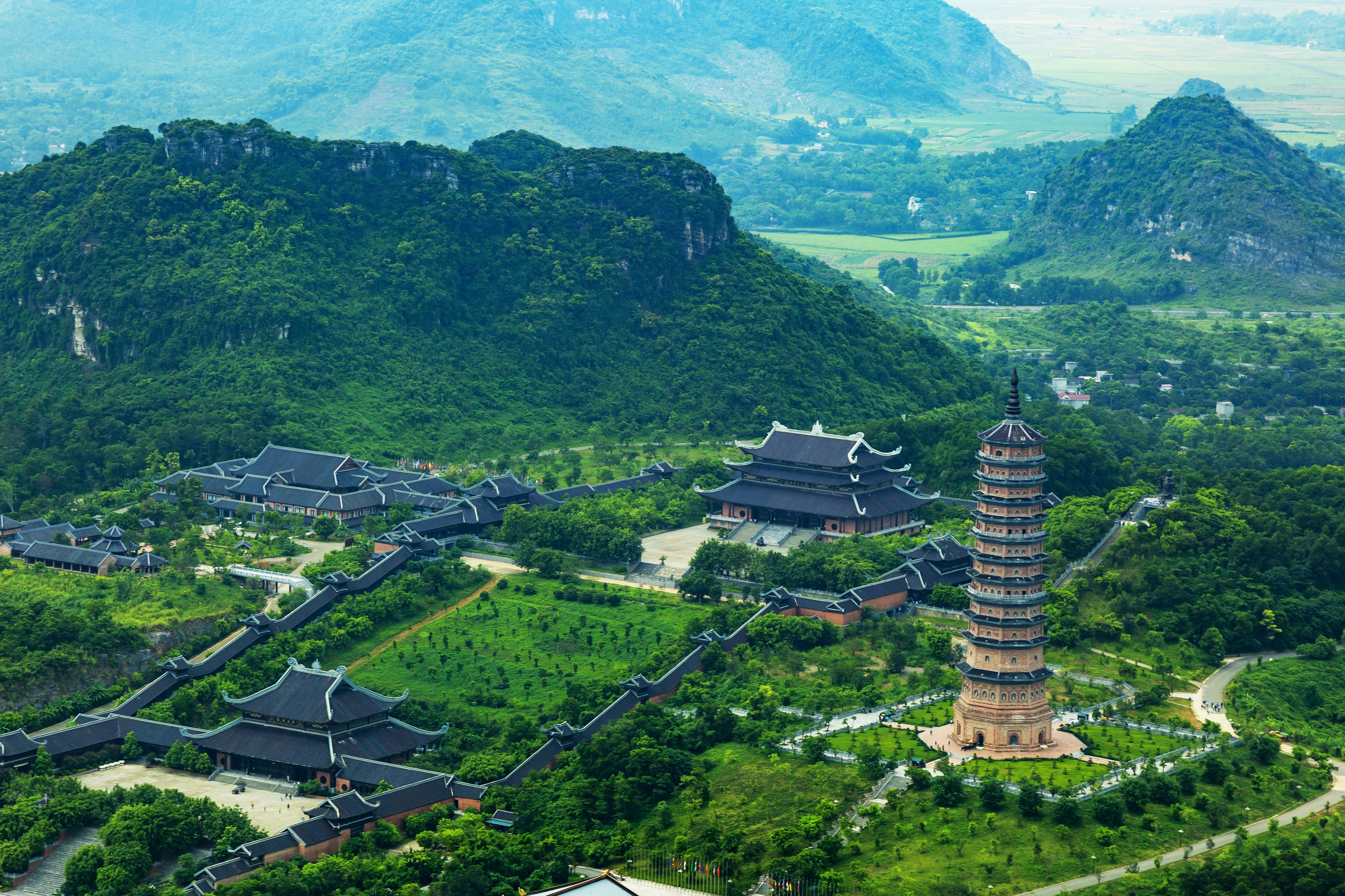 trang an bai dinh, 5K, asian buildings, vietnam, Landscape, HD Wallpaper