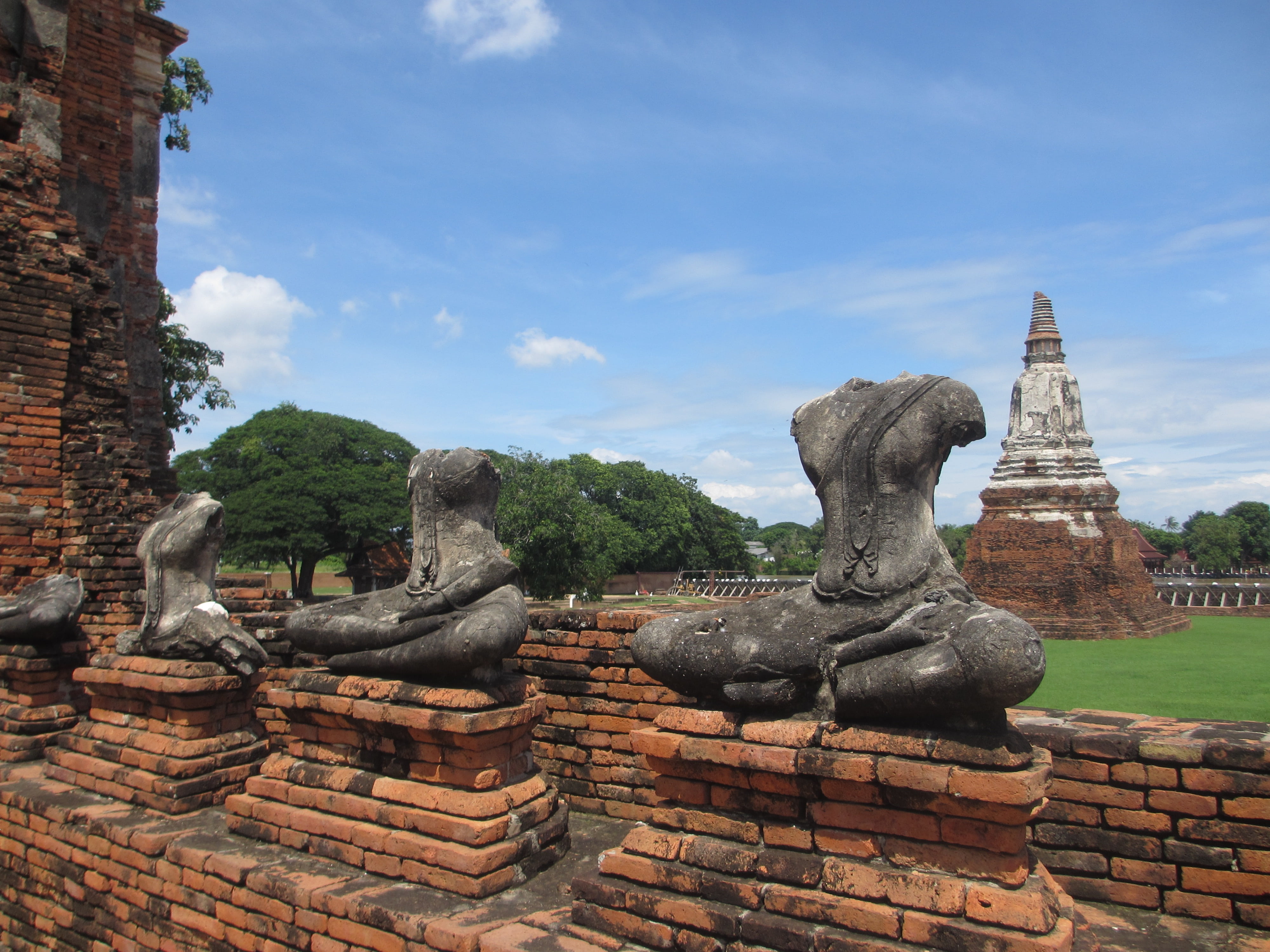 built structure, ayutthaya, ancient civilization, architecture, sky, spirituality, the past, place of worship, building, acient, old, creativity, thailand, HD Wallpaper