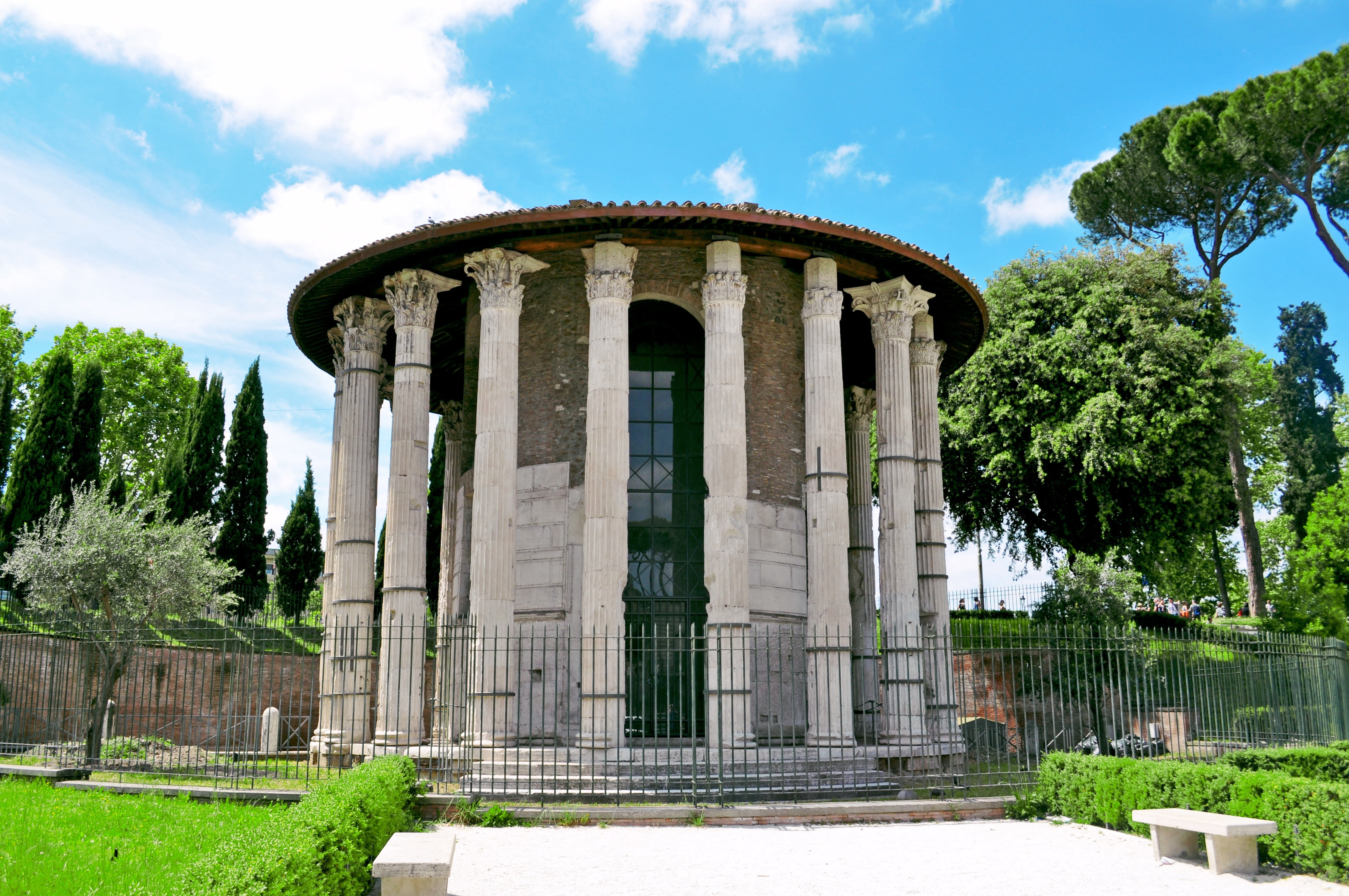 acient, forum boarium, memorial, city, 4K, outdoors, nature, no people, travel, rome, architecture, sky, day, tree, ancient civilization, the past, architectural column, HD Wallpaper