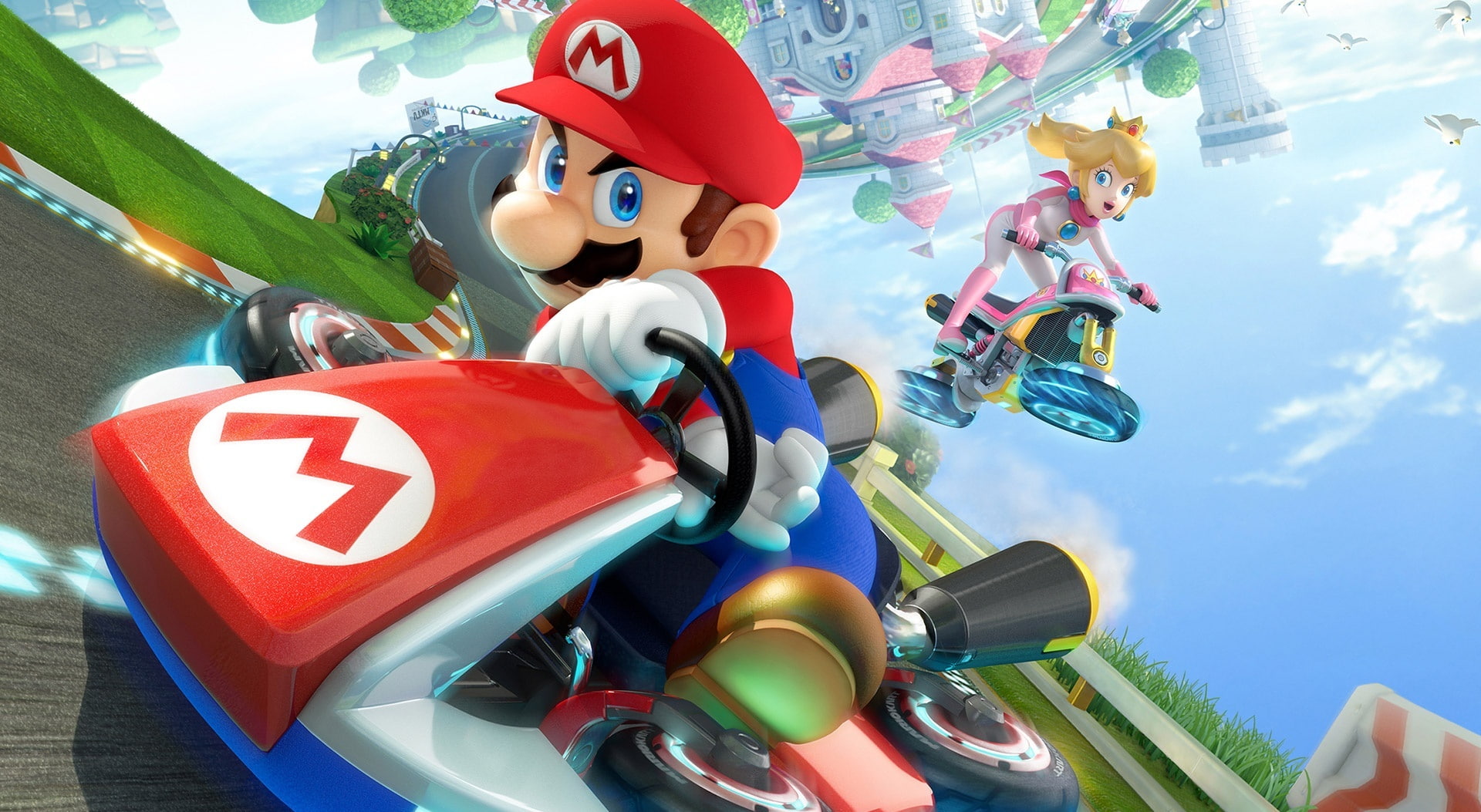 enjoyment, toy, super, real people, Game, low angle view, men, multi colored, day, Mario Kart 8, fun, leisure activity, child, Games, 2014, sky, Mario, HD Wallpaper