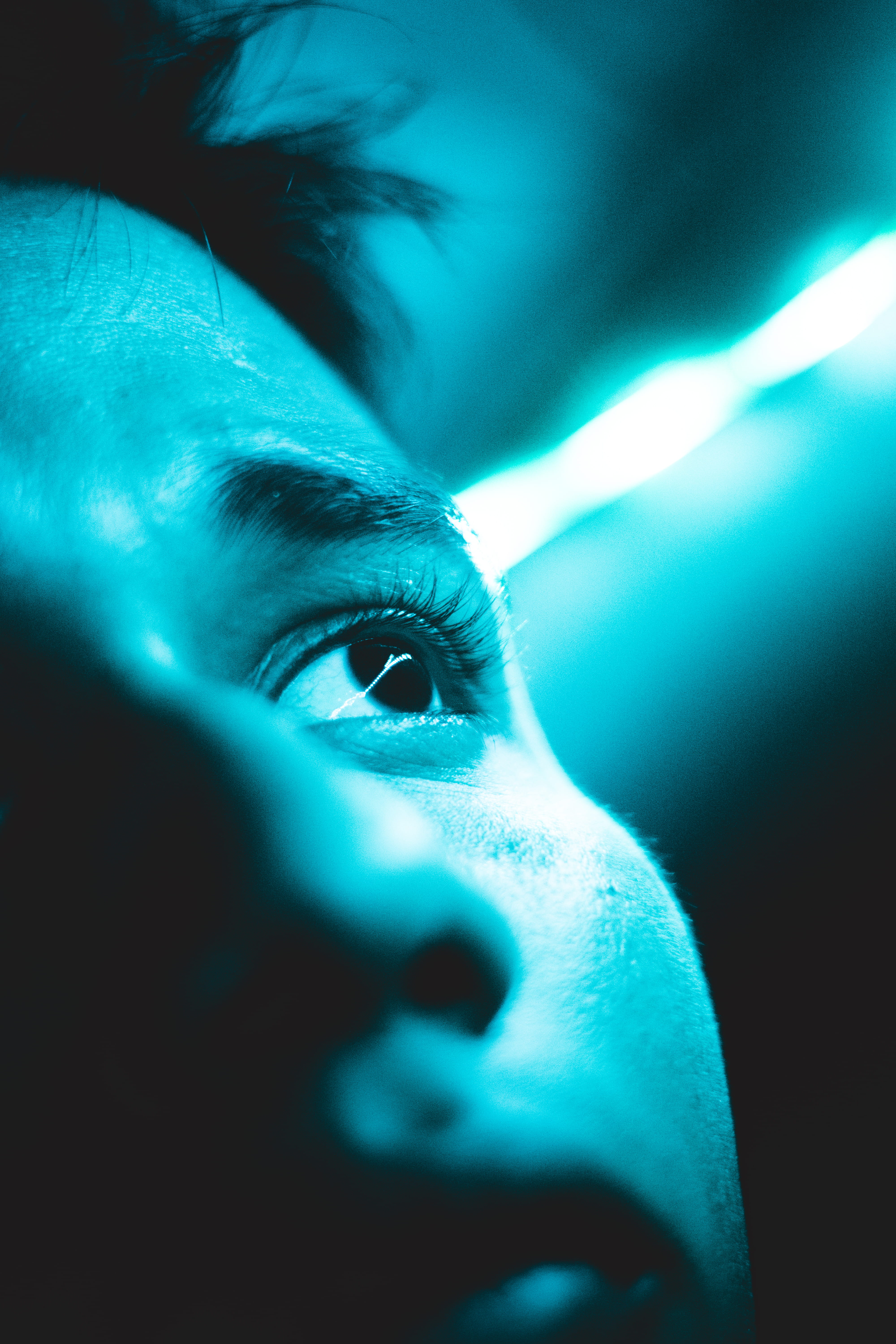 eyebrow, dark, light, headshot, person, young adult, moody, lifestyles, s, close-up, portrait, left, focus, front view, photography, human face, nose, human body part, Phone HD Wallpaper