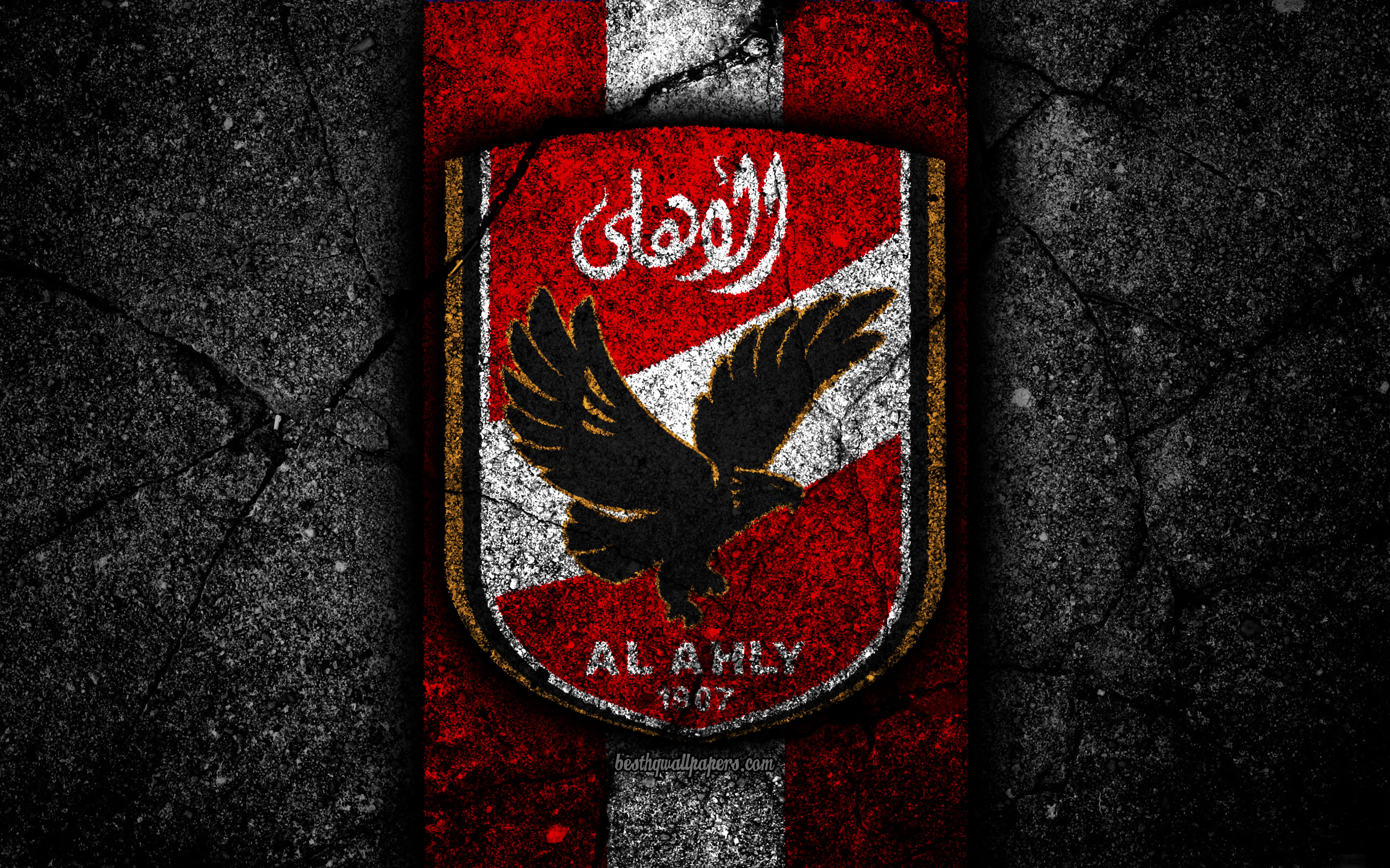Logo, Emblem, Soccer, 4K, Al Ahly SC, HD Wallpaper