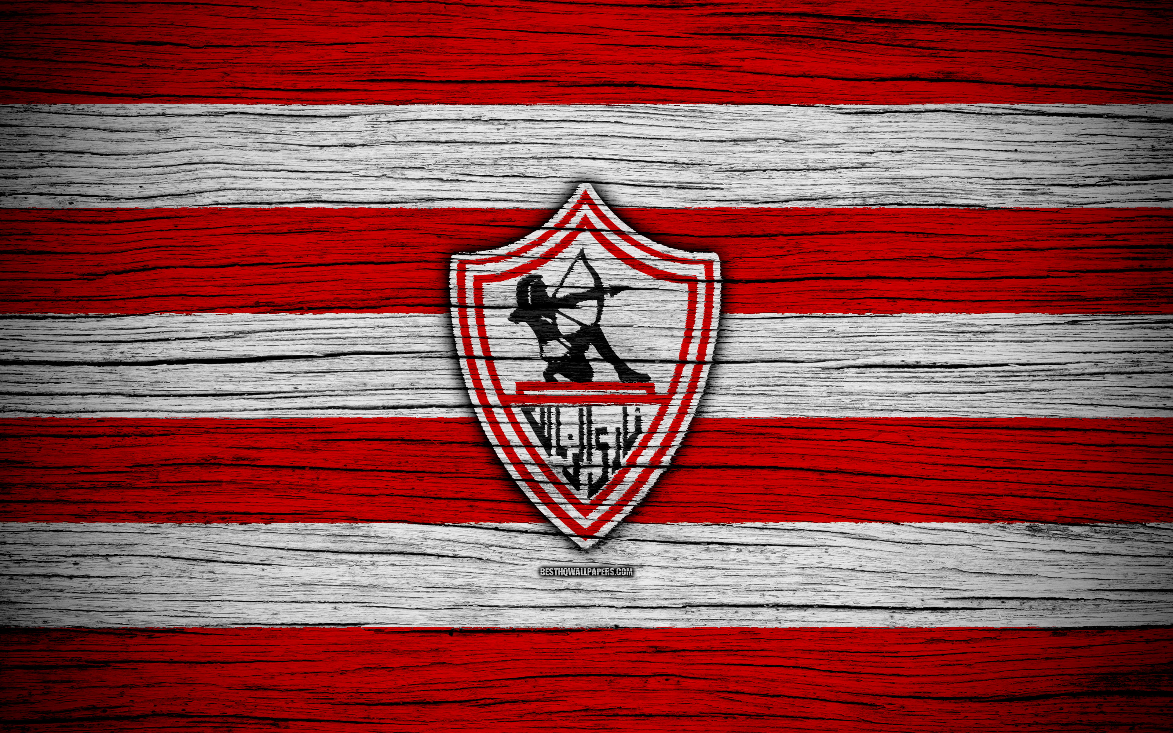 Logo, Emblem, 4K, Zamalek SC, Soccer, HD Wallpaper
