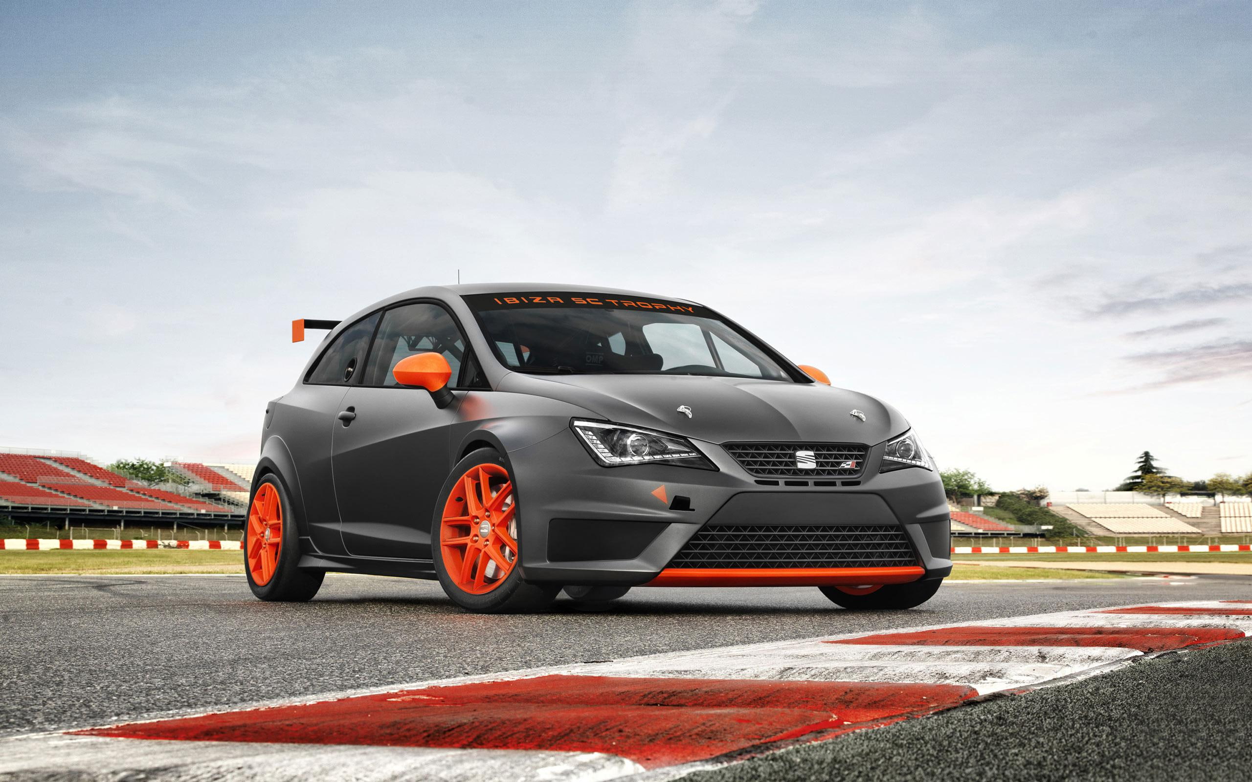 sc, seat, car, ibiza, trophy, 2013, grey, cars, sports, 2K, other cars, HD Wallpaper